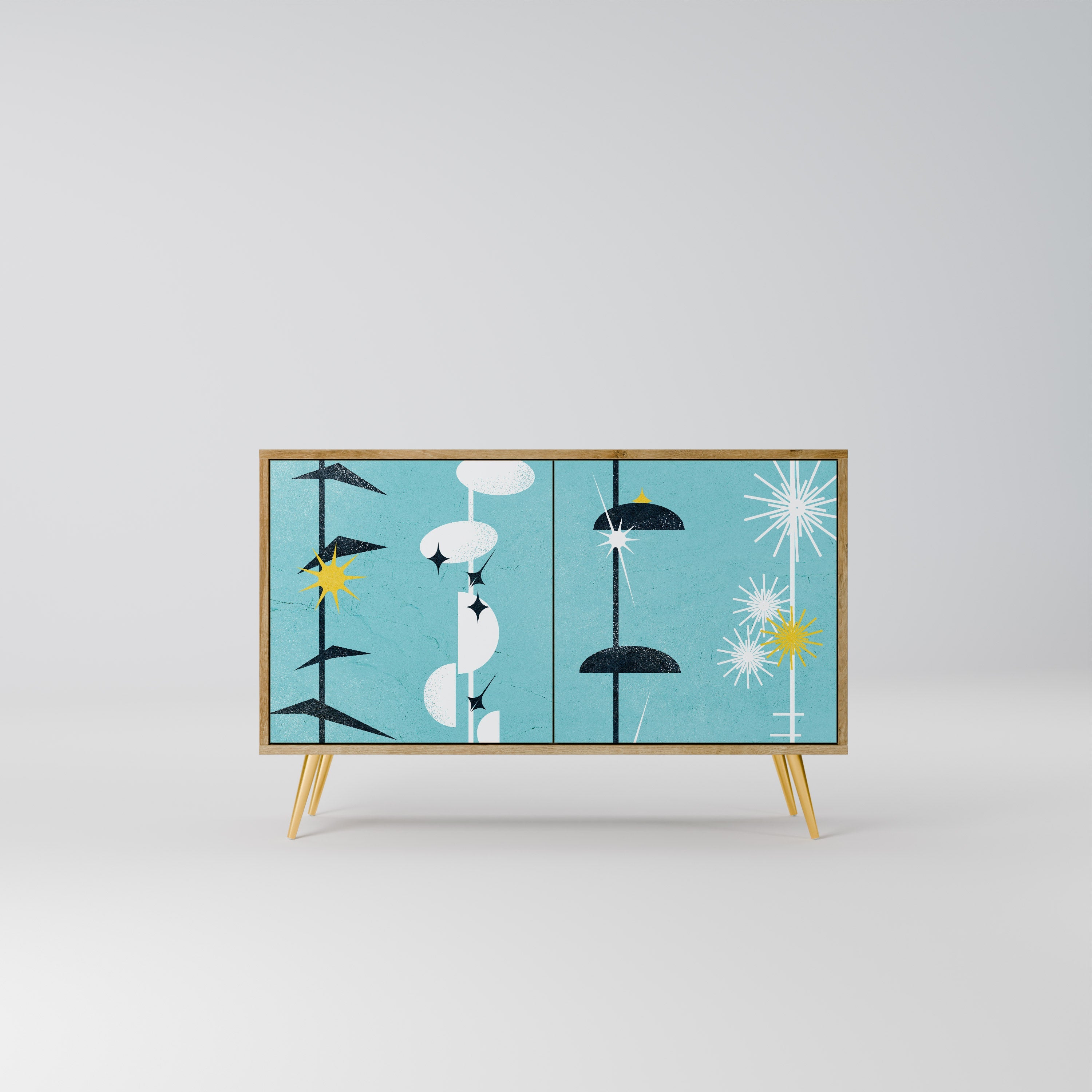 PATHS TO HAPPINESS Sideboard mit 2 Türen in Eichenoptik