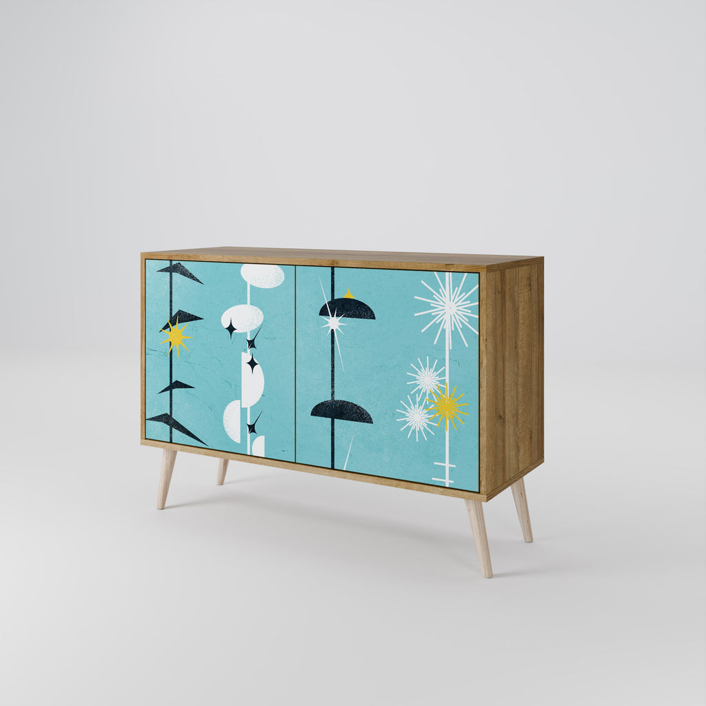 PATHS TO HAPPINESS Sideboard mit 2 Türen in Eichenoptik