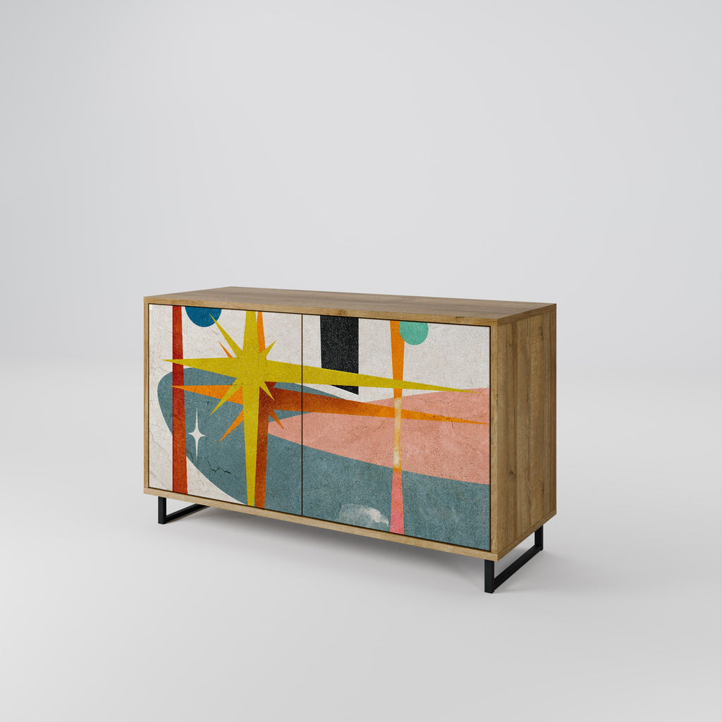 INTERSTELLAR VIBES 2-türiges Sideboard in Eichenoptik