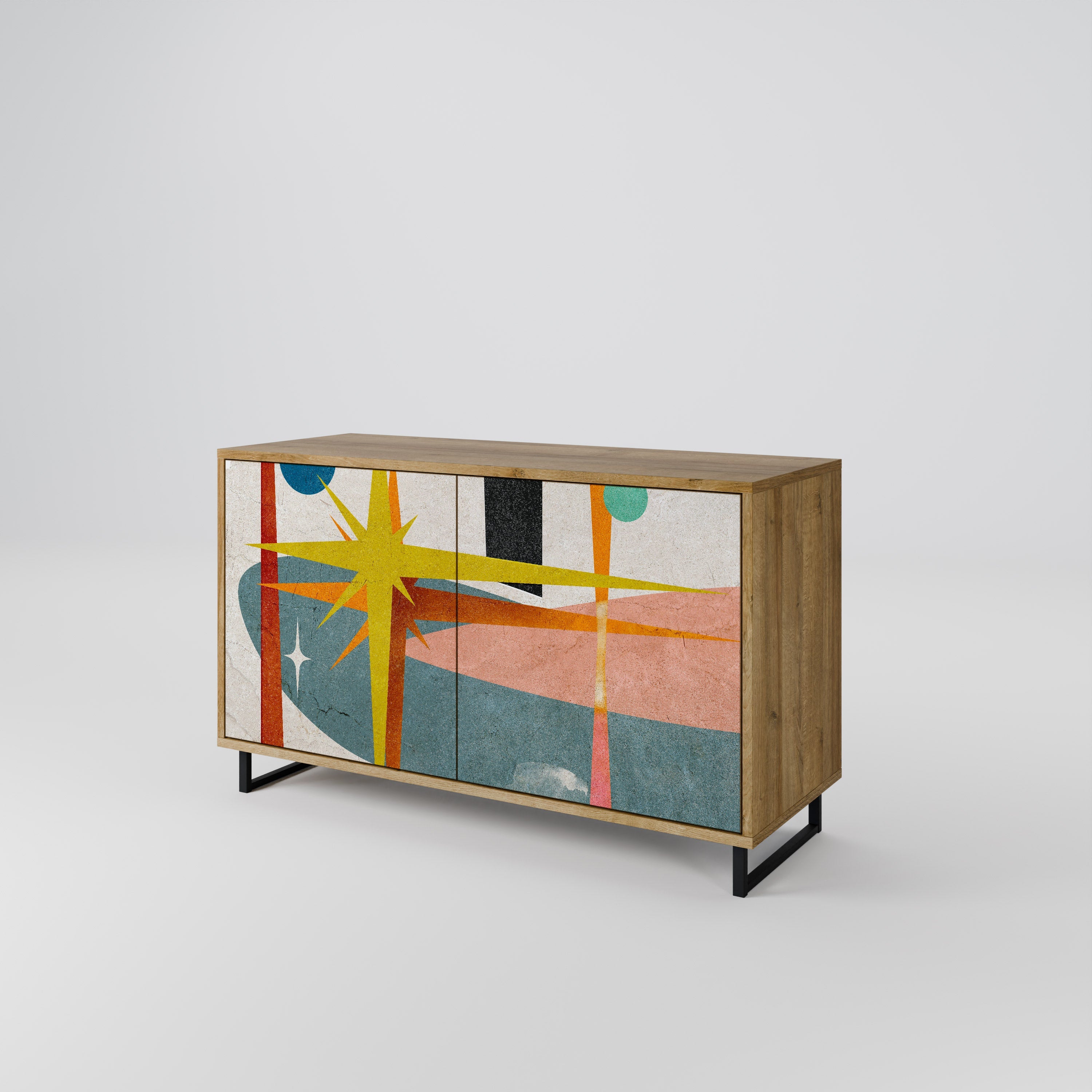 INTERSTELLAR VIBES 2-türiges Sideboard in Eichenoptik