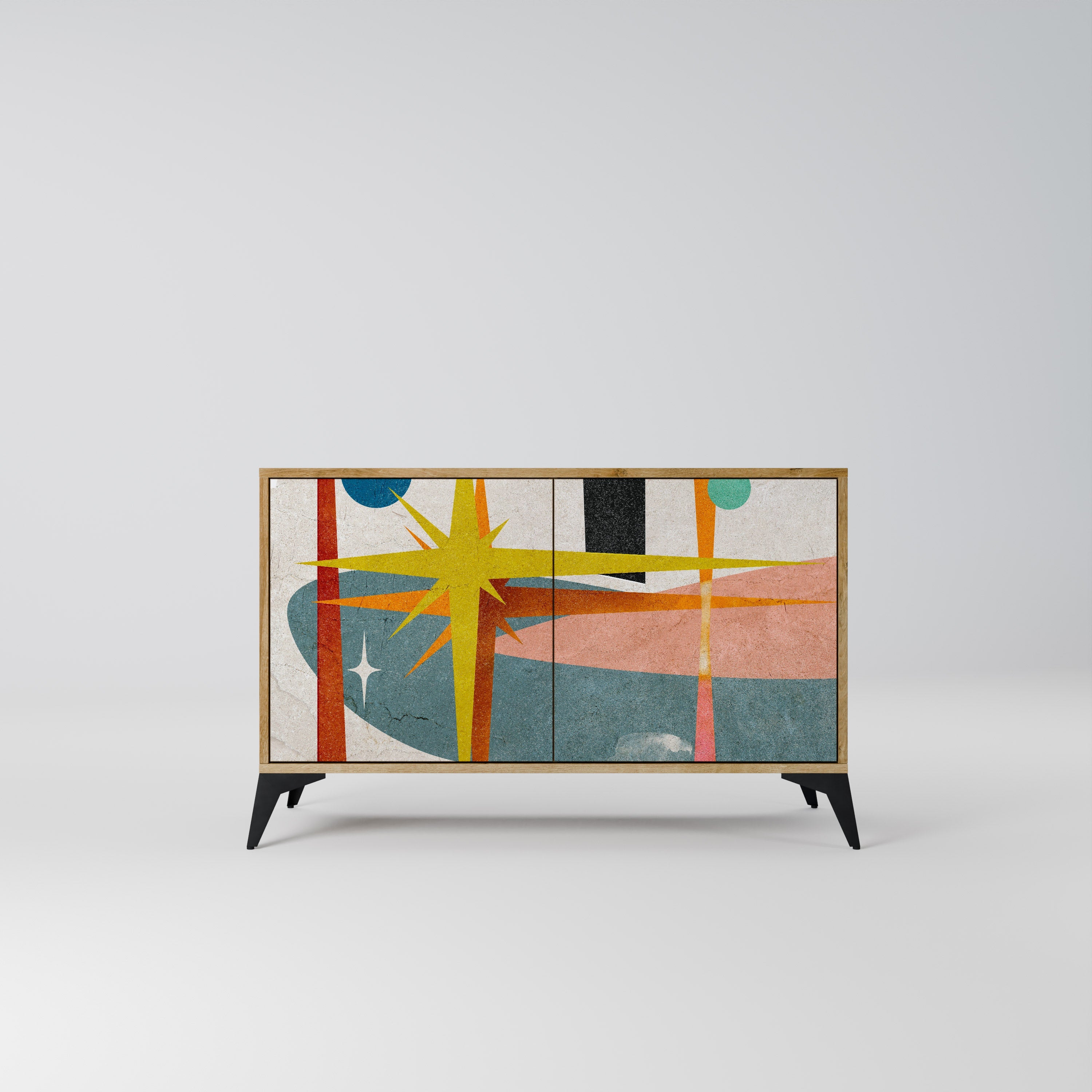 INTERSTELLAR VIBES 2-türiges Sideboard in Eichenoptik