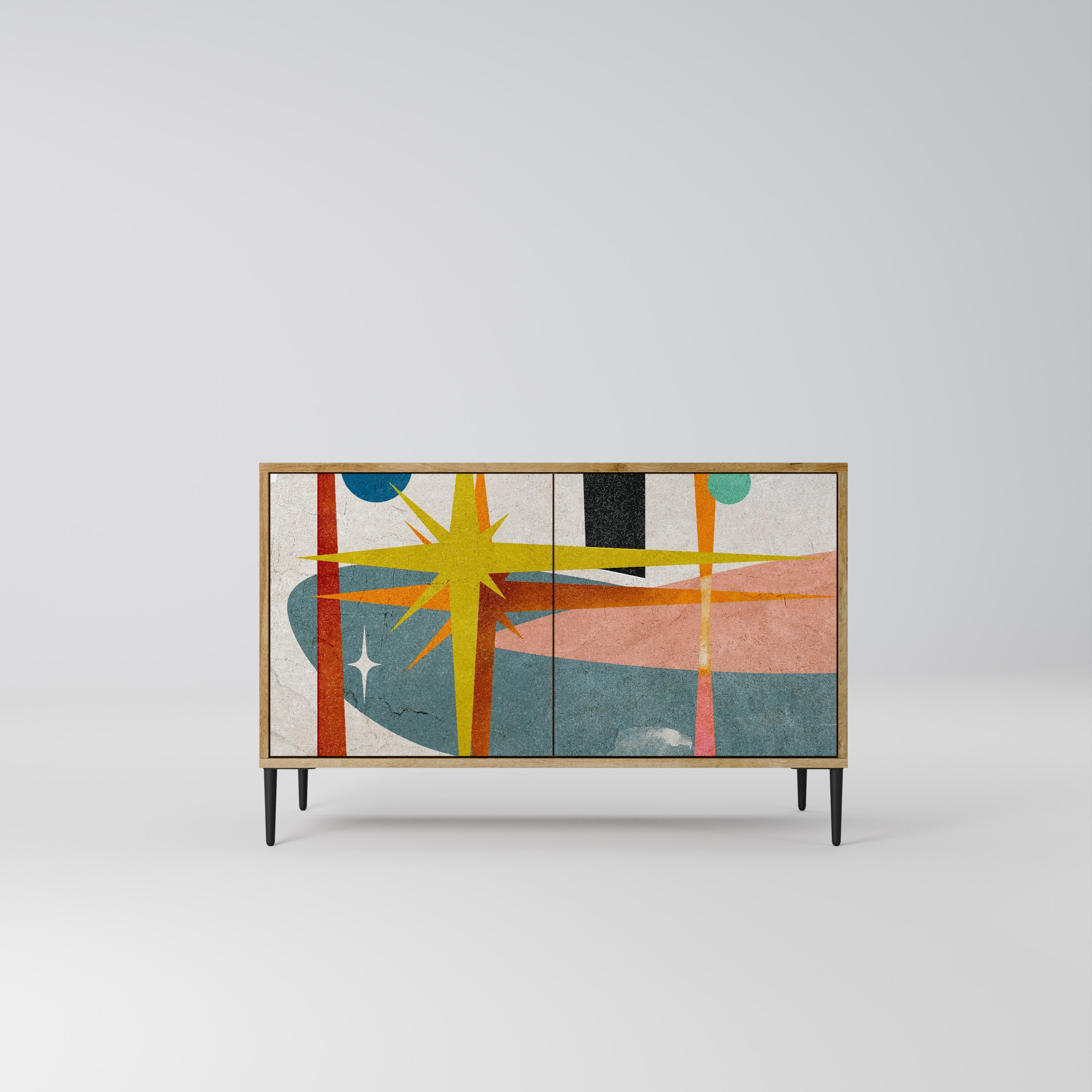 INTERSTELLAR VIBES 2-türiges Sideboard in Eichenoptik