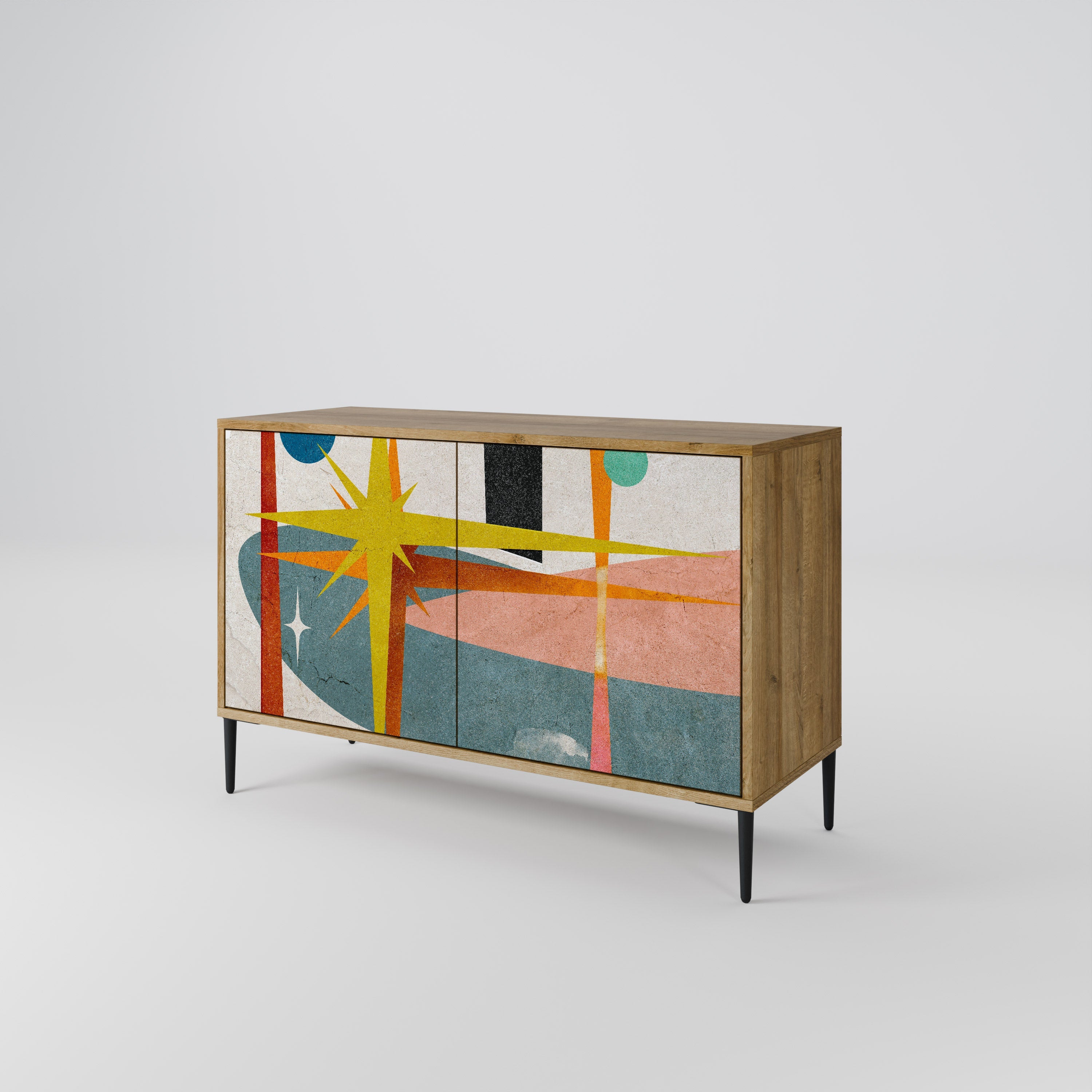 INTERSTELLAR VIBES 2-türiges Sideboard in Eichenoptik