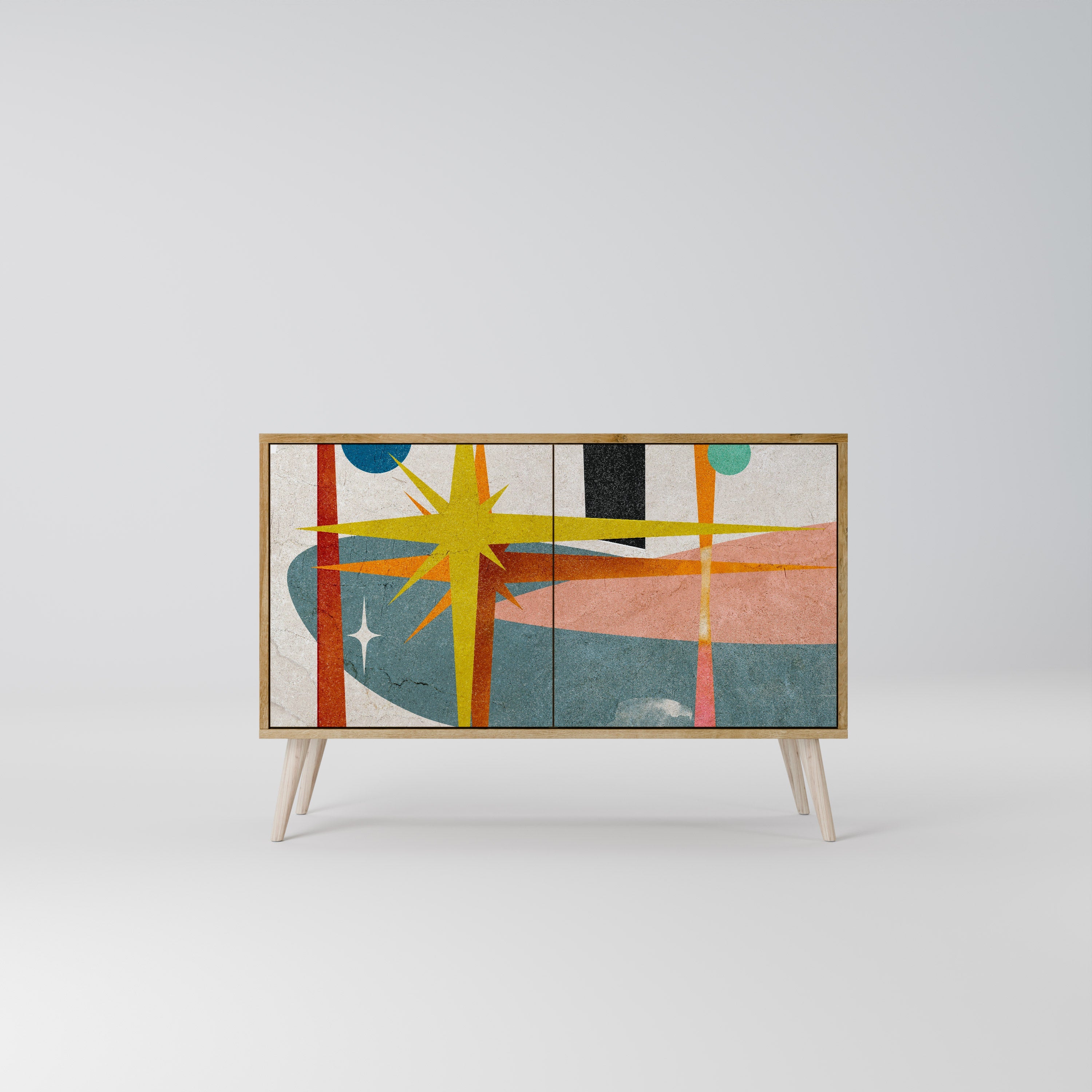 INTERSTELLAR VIBES 2-türiges Sideboard in Eichenoptik