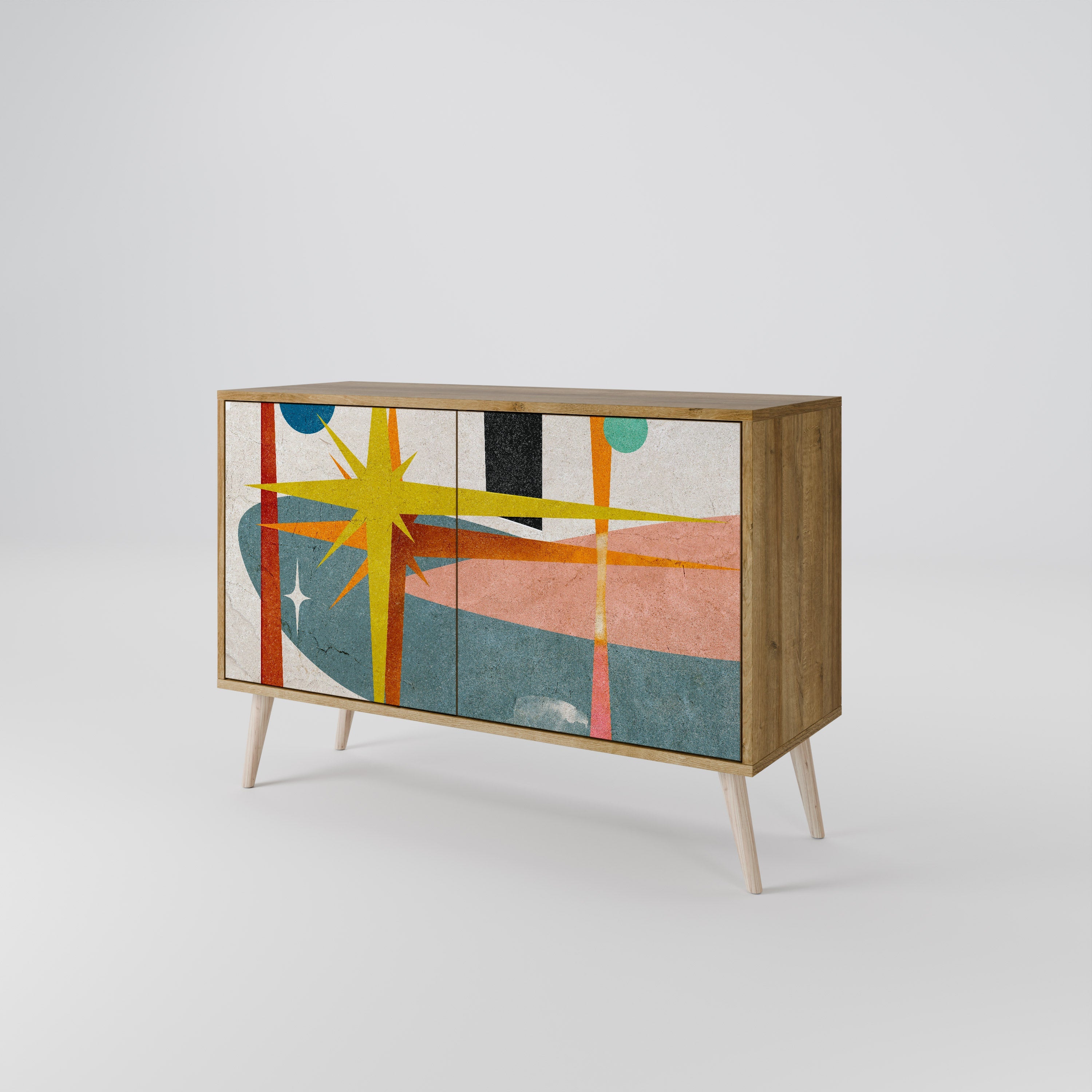 INTERSTELLAR VIBES 2-türiges Sideboard in Eichenoptik