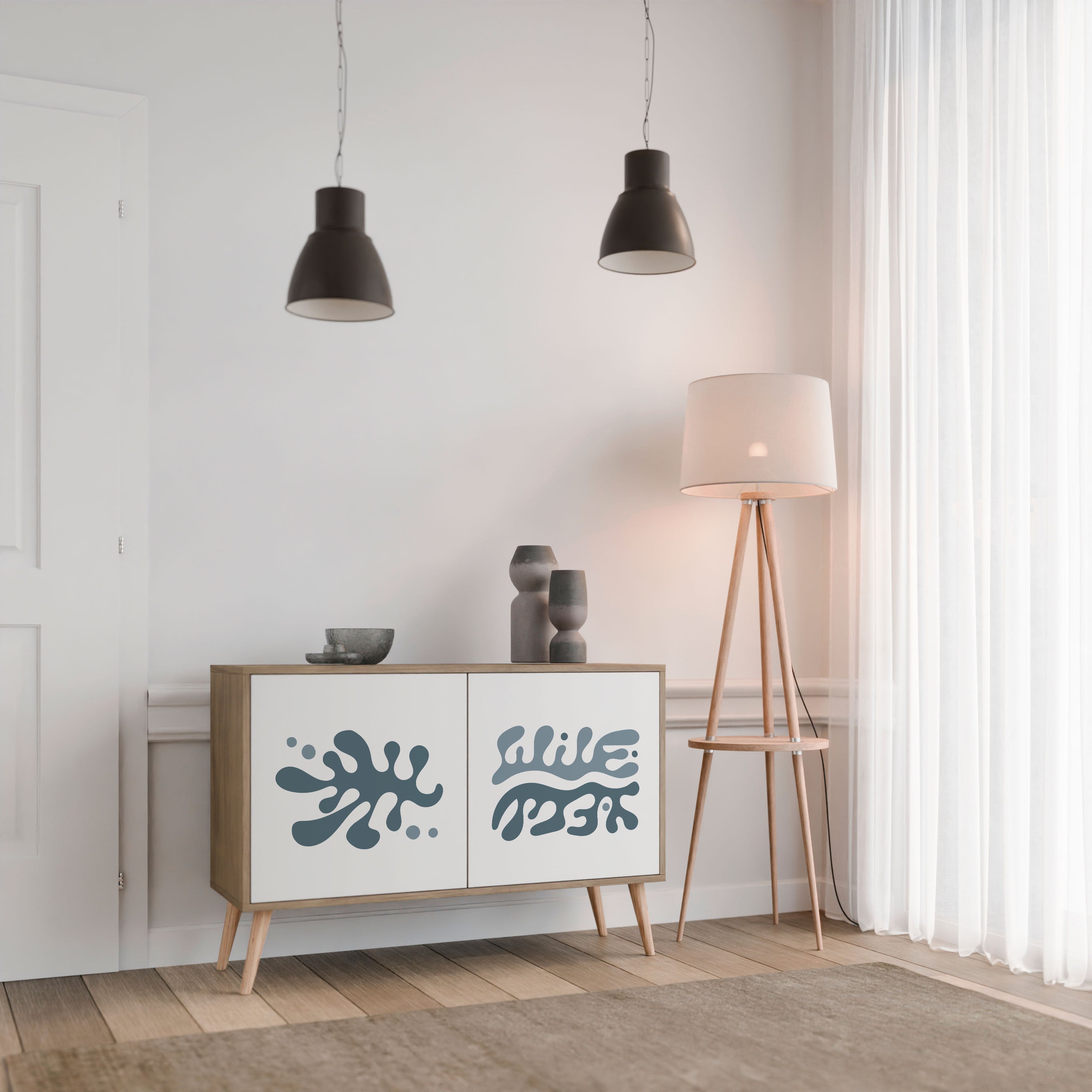 WONDERLAND VEGETATION Sideboard mit 2 Türen in Eichenoptik