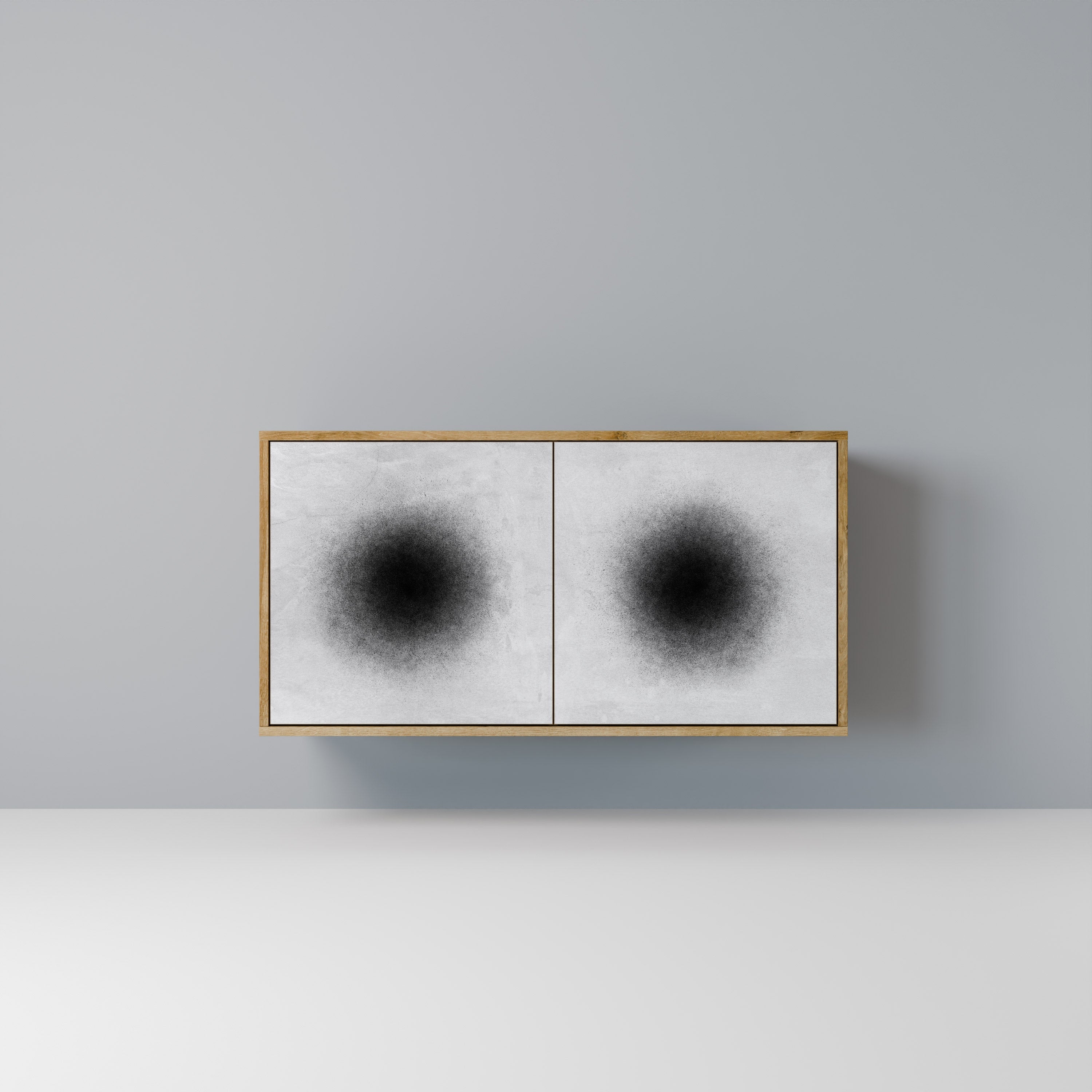 BLACK HOLE Sideboard mit 2 Türen in Eichenoptik