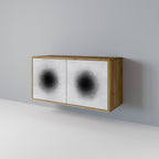 BLACK HOLE Sideboard mit 2 Türen in Eiche-Optik
