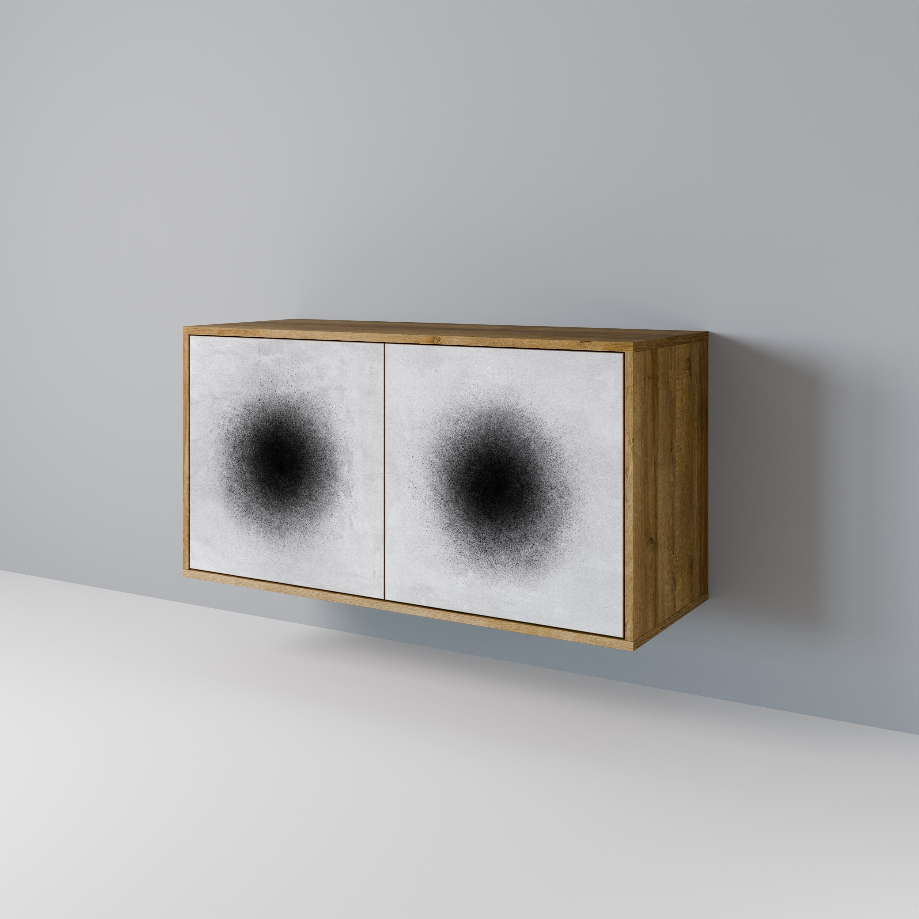 BLACK HOLE Sideboard mit 2 Türen in Eichenoptik