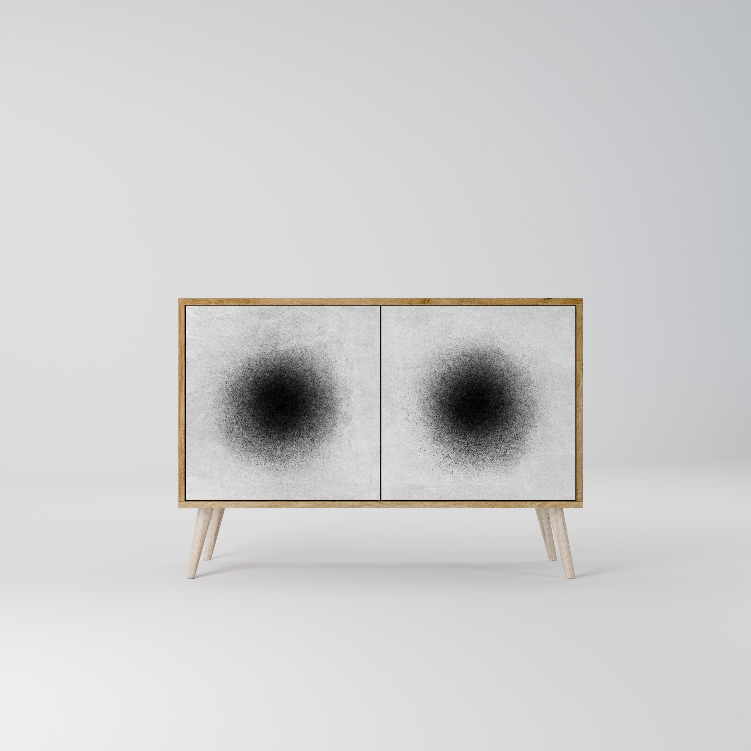 BLACK HOLE Sideboard mit 2 Türen in Eichenoptik