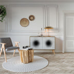 BLACK HOLE Sideboard mit 2 Türen in Eiche-Optik