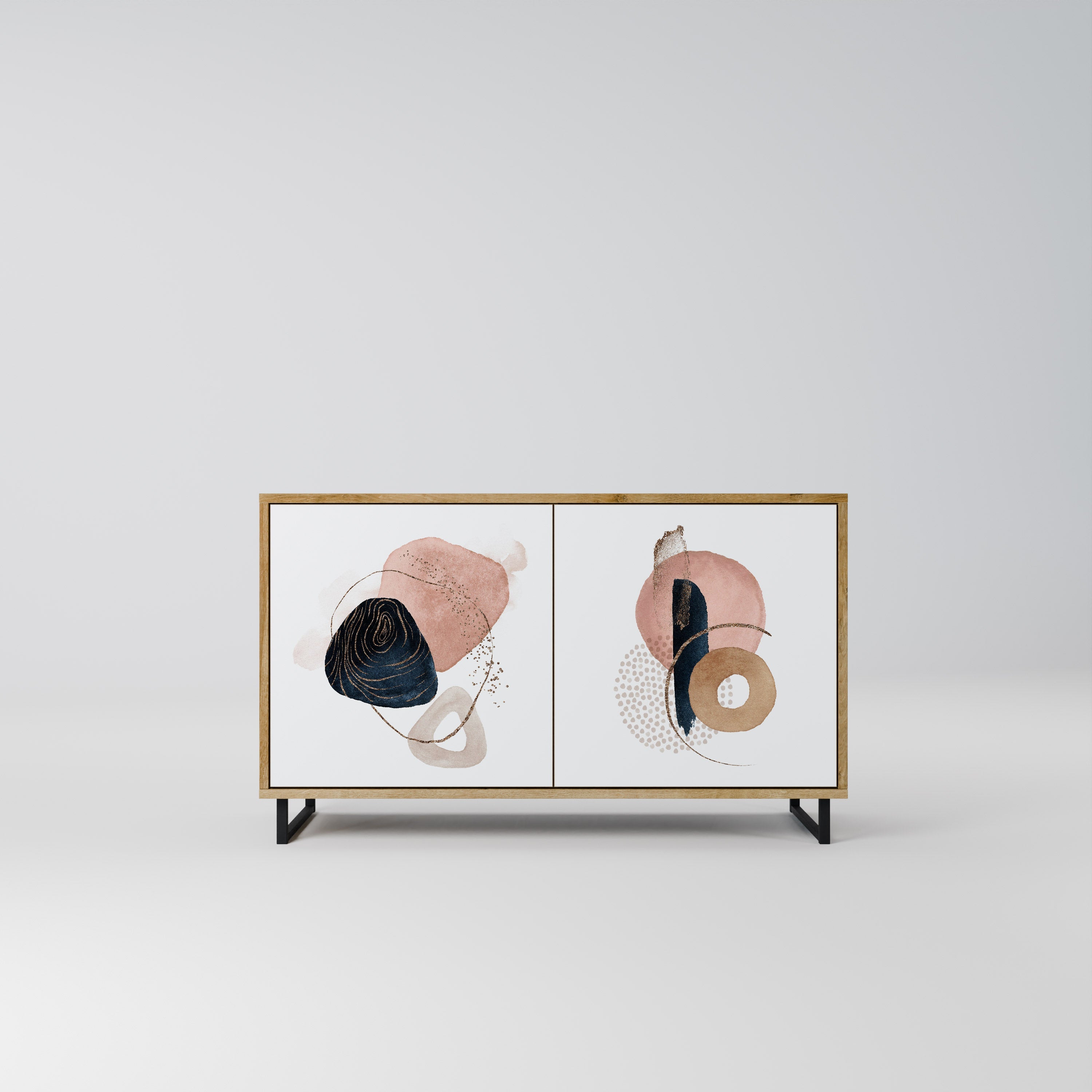 COLORFUL SHAPES 2-türiges Sideboard in Eichenoptik