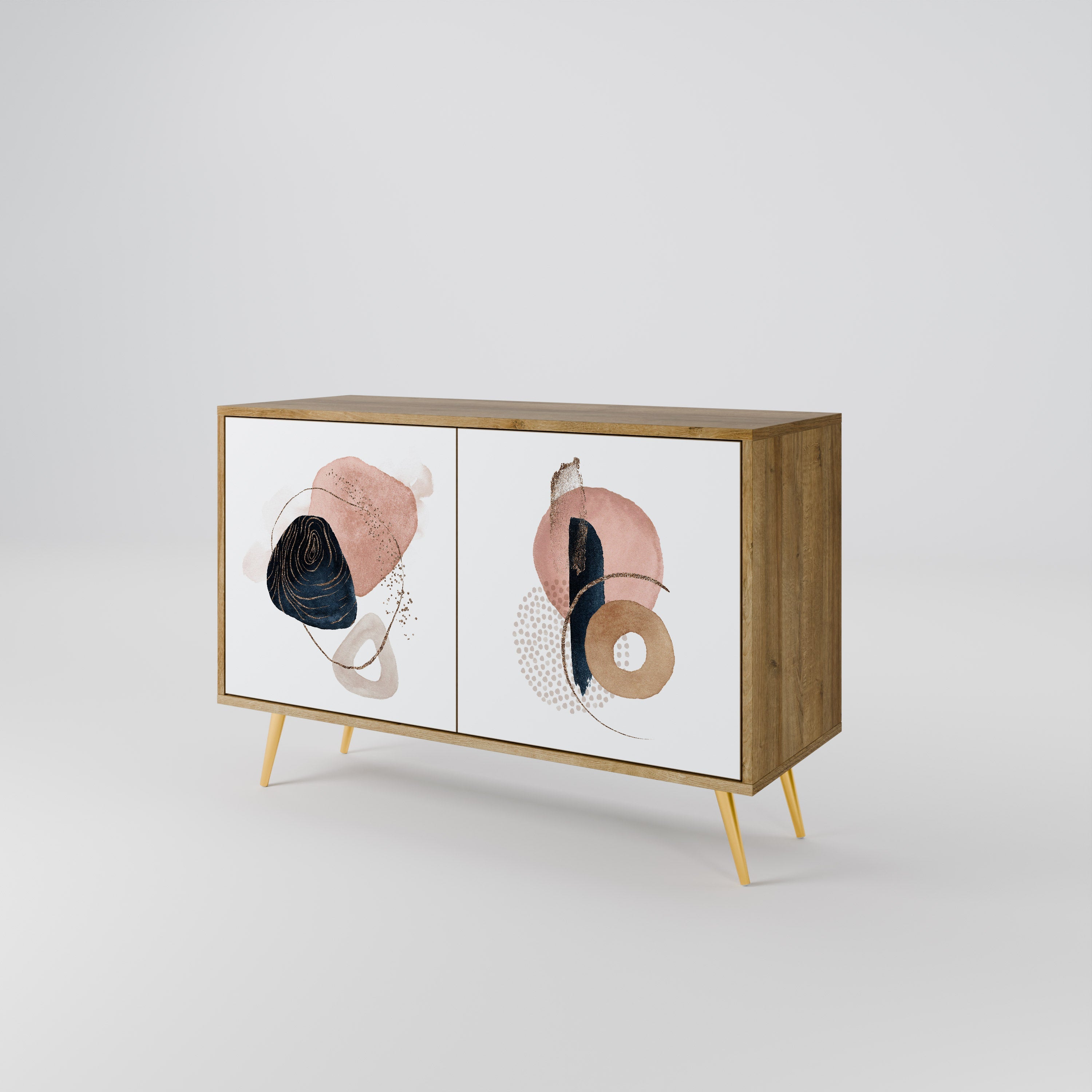 COLORFUL SHAPES 2-türiges Sideboard in Eichenoptik