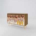 COLORFUL STRINGS Sideboard mit 2 Türen in Eiche-Optik