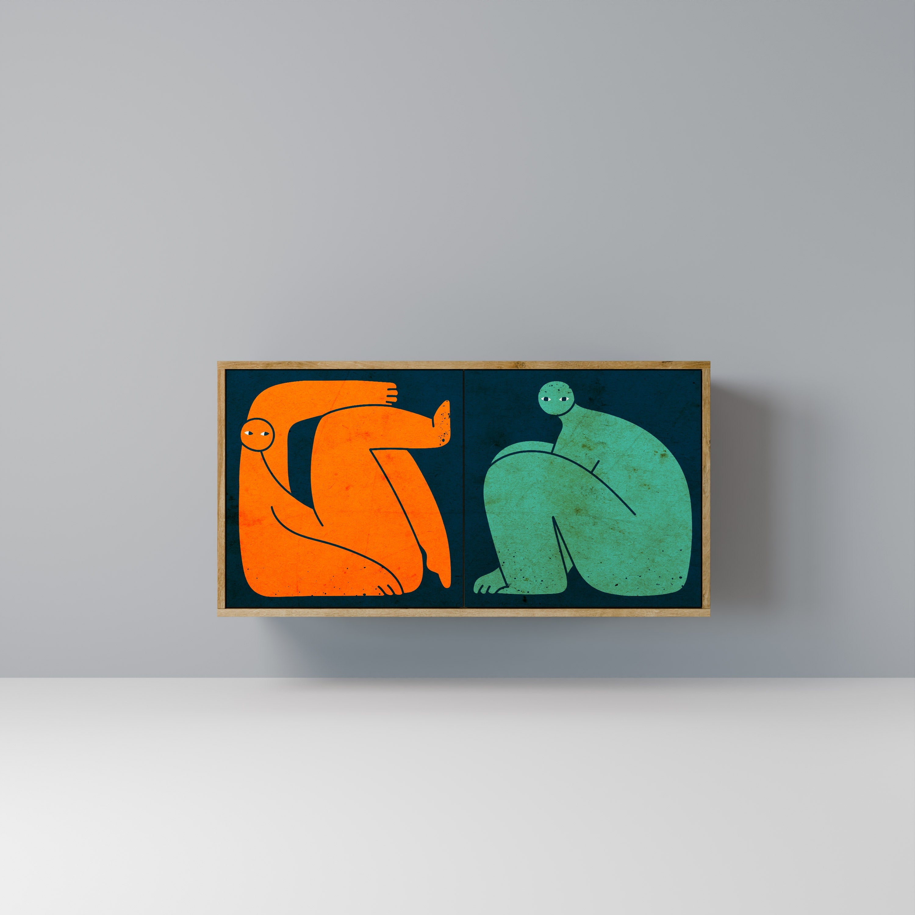 TOGETHER BUT SEPARAT 2-türiges Sideboard in Eichenoptik