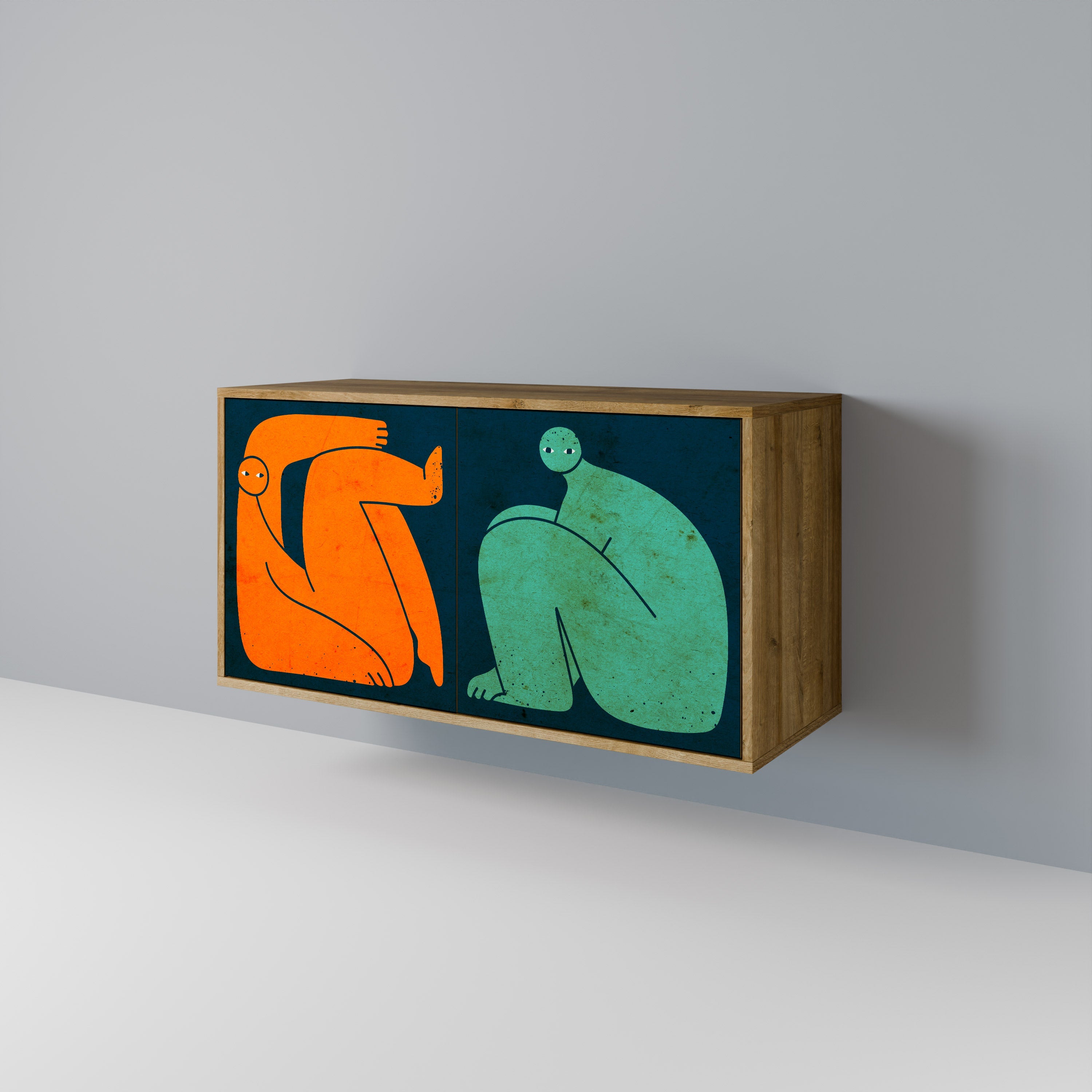 TOGETHER BUT SEPARAT 2-türiges Sideboard in Eichenoptik