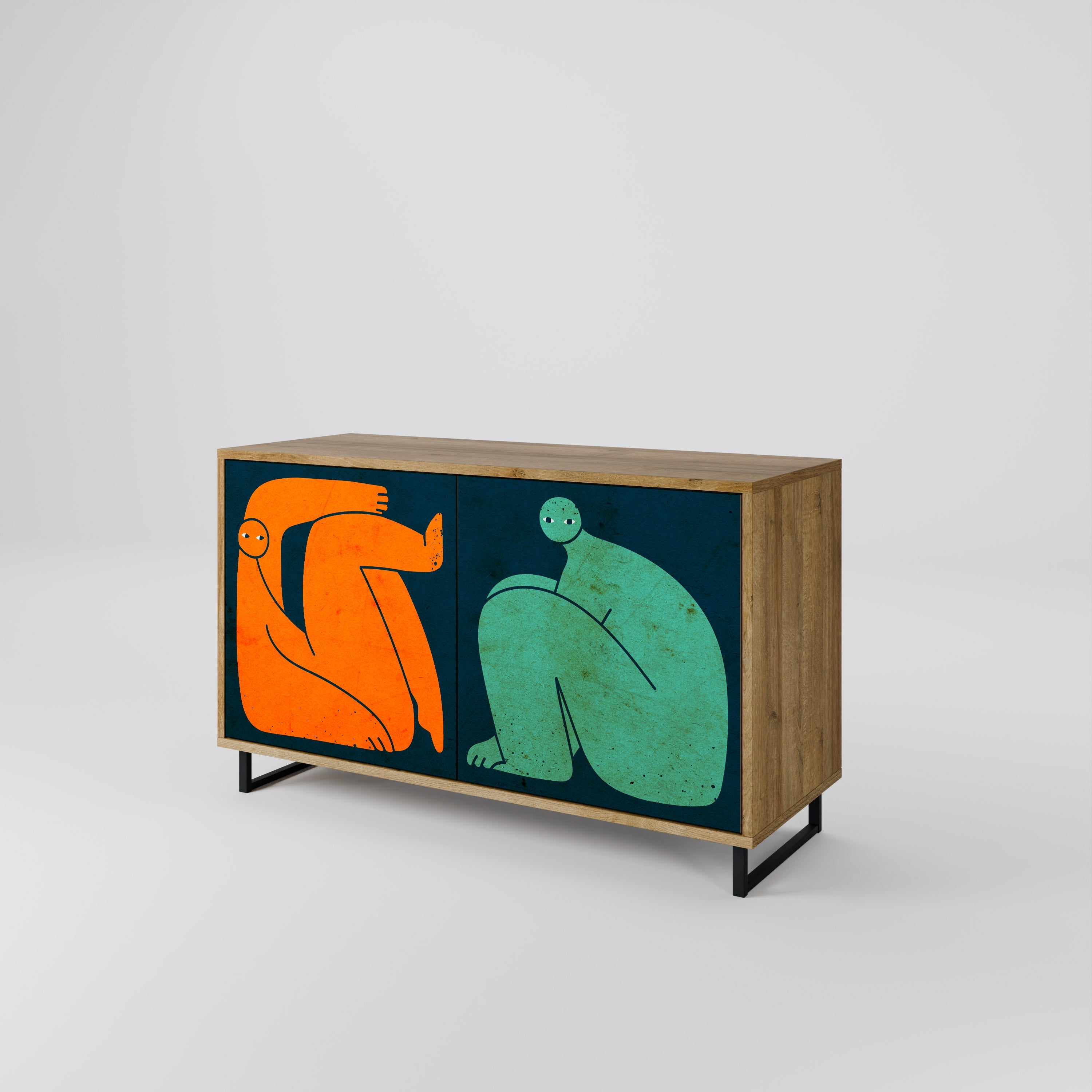 TOGETHER BUT SEPARAT 2-türiges Sideboard in Eichenoptik