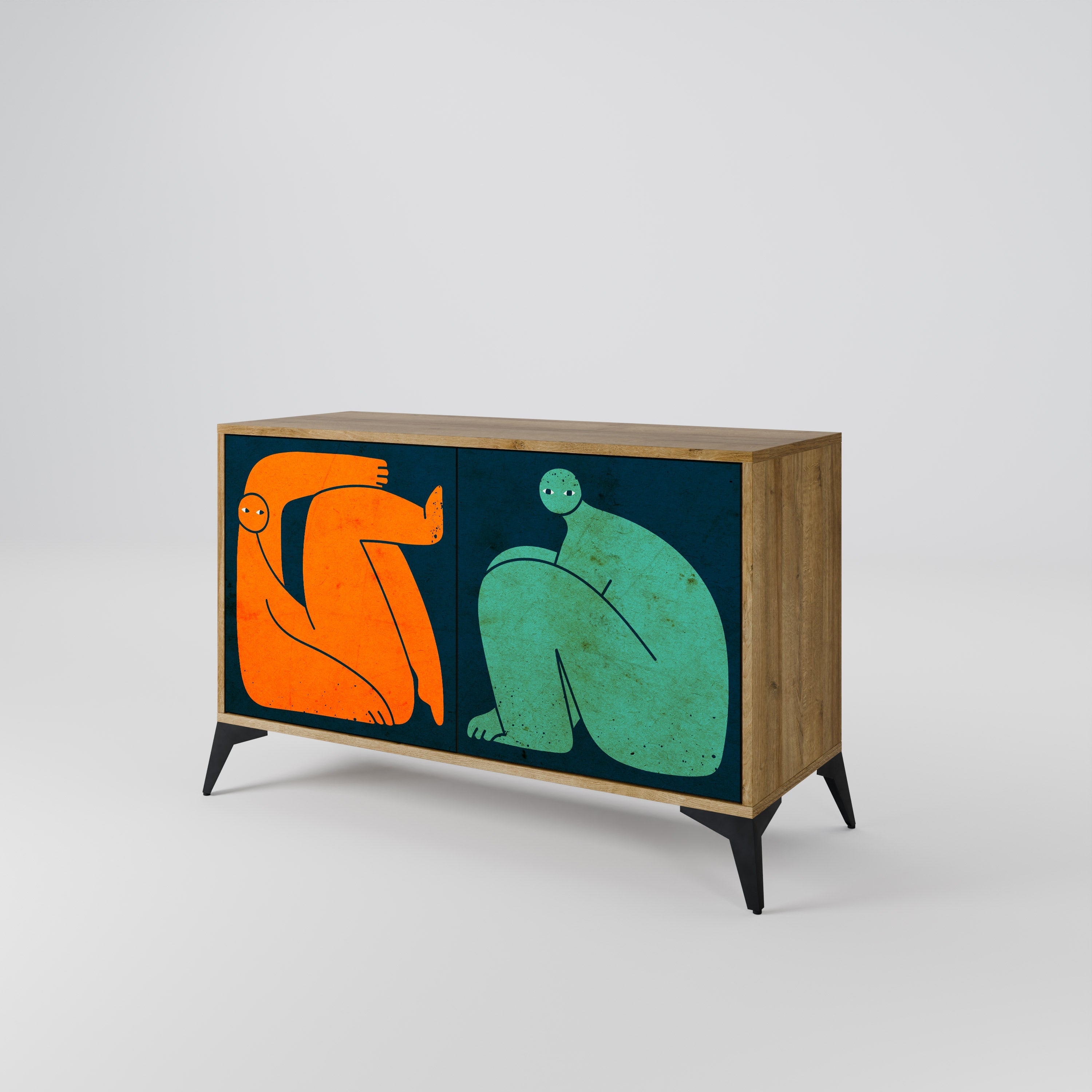 TOGETHER BUT SEPARAT 2-türiges Sideboard in Eichenoptik