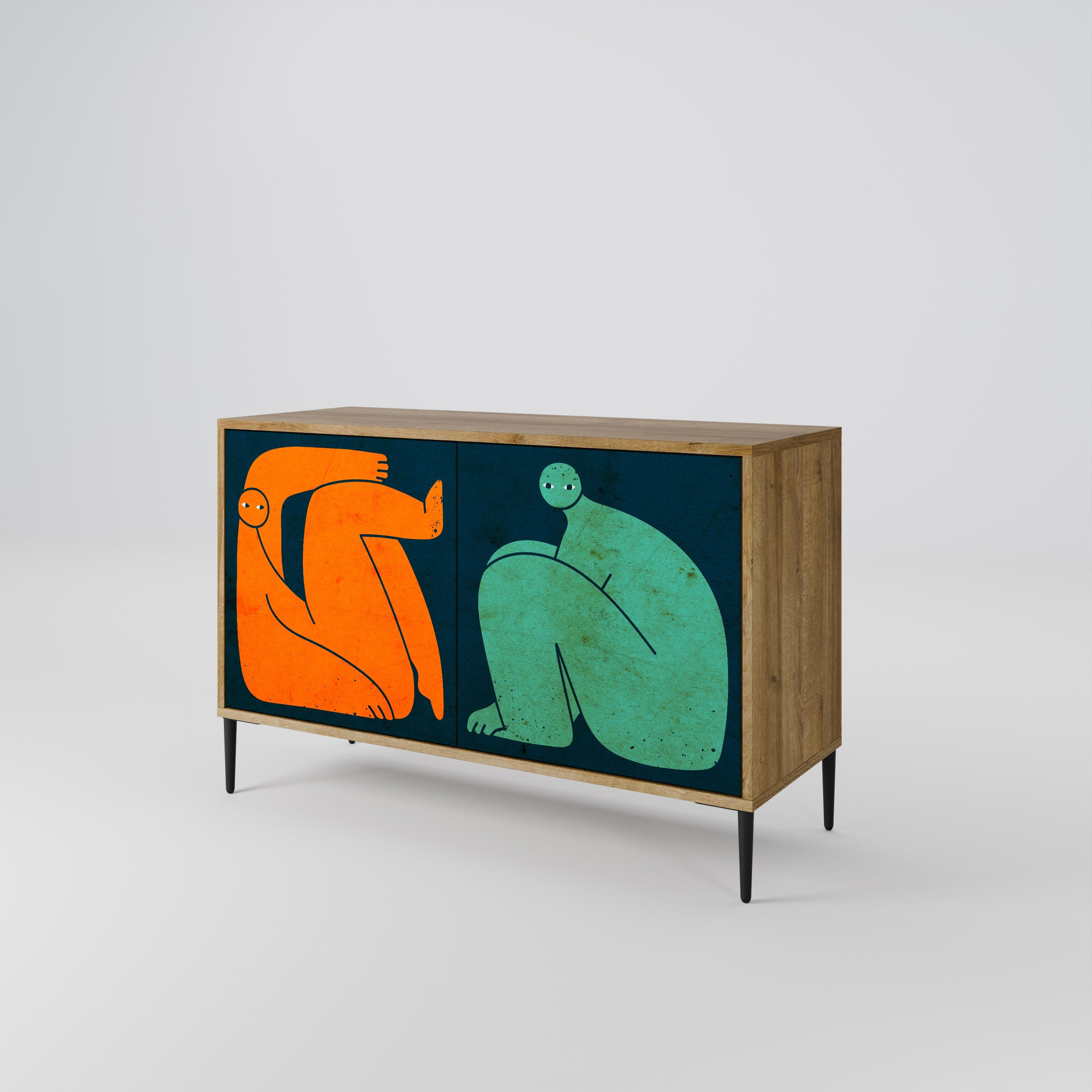 TOGETHER BUT SEPARAT 2-türiges Sideboard in Eichenoptik