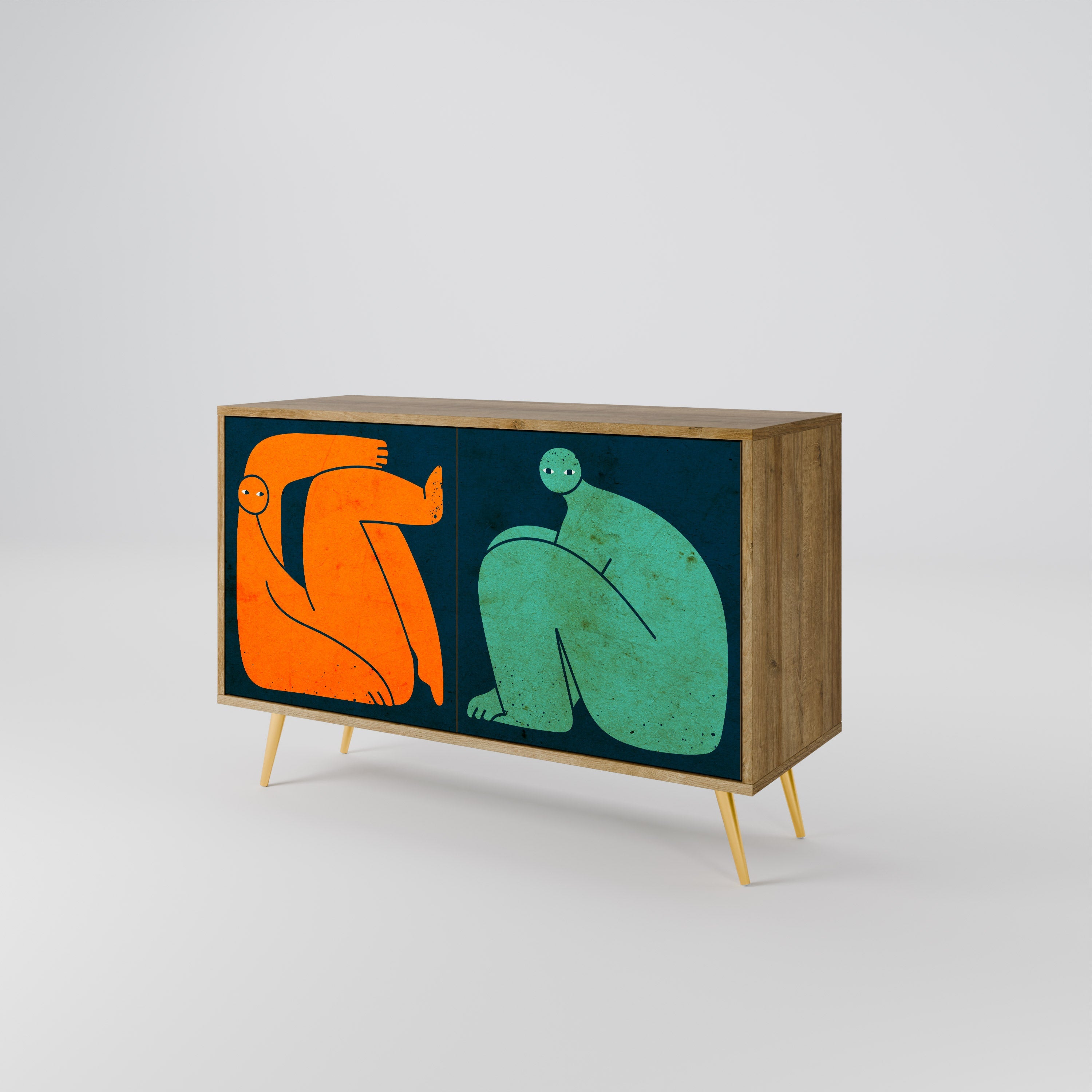 TOGETHER BUT SEPARAT 2-türiges Sideboard in Eichenoptik