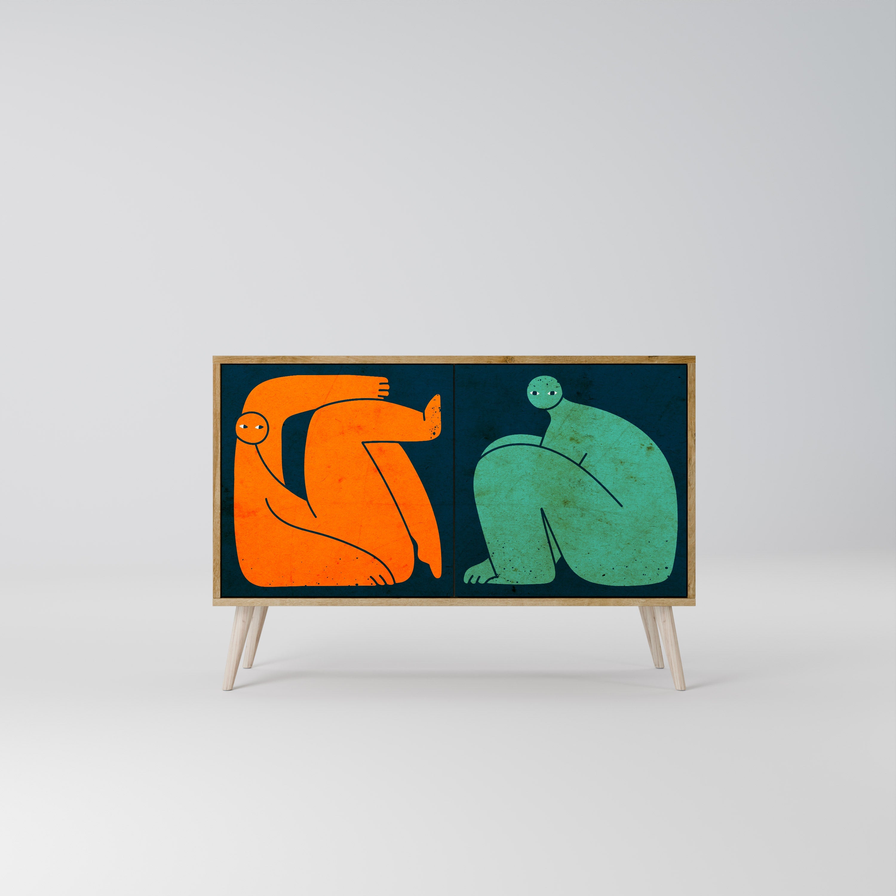 TOGETHER BUT SEPARAT 2-türiges Sideboard in Eichenoptik