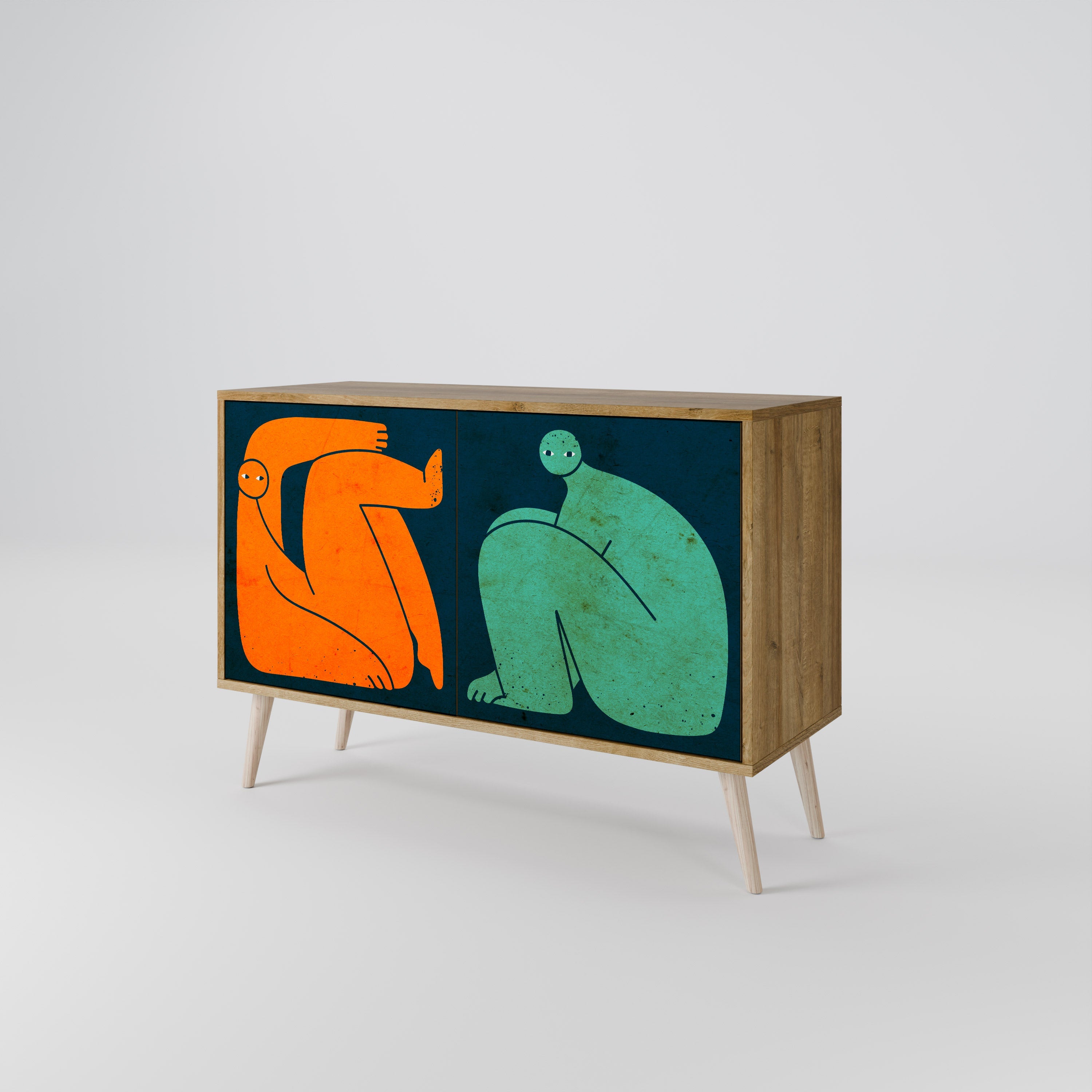 TOGETHER BUT SEPARAT 2-türiges Sideboard in Eichenoptik