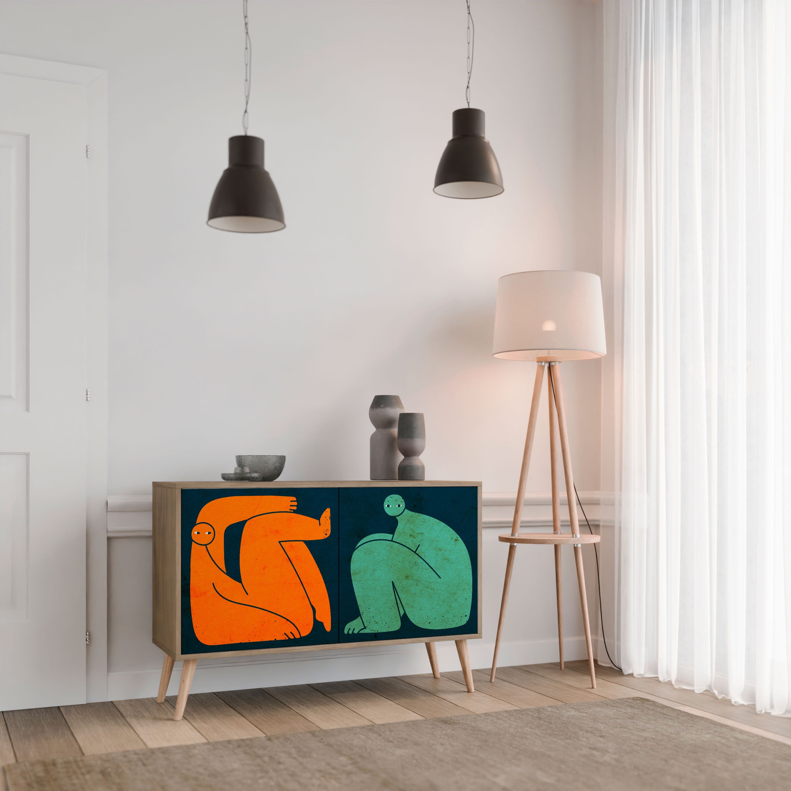 TOGETHER BUT SEPARAT 2-türiges Sideboard in Eichenoptik