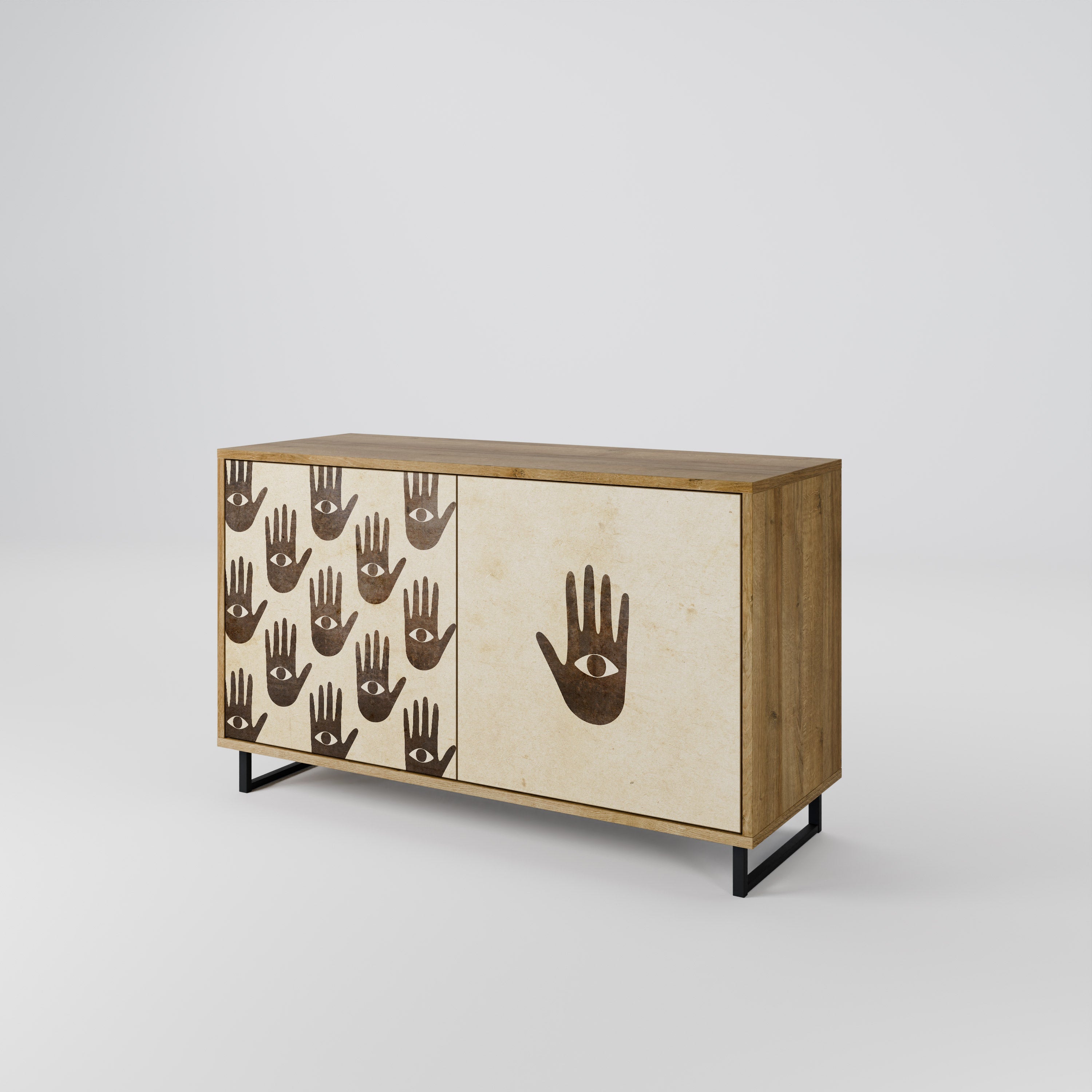 MEHR SEHEN 2-türiges Sideboard in Eichenoptik