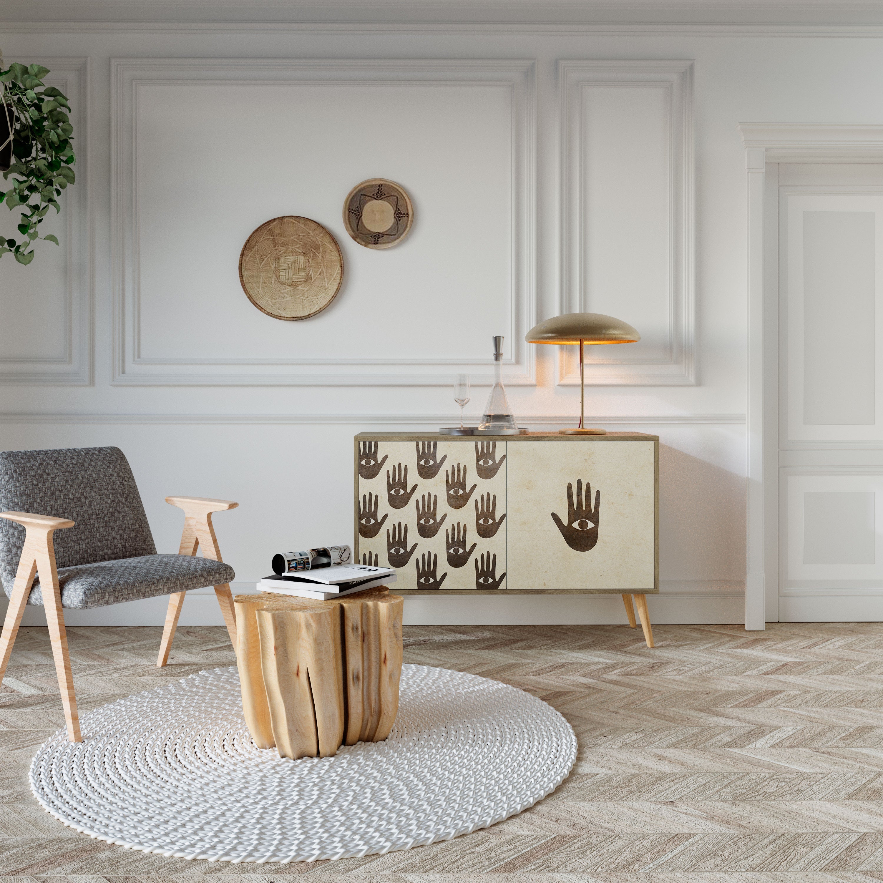 MEHR SEHEN 2-türiges Sideboard in Eichenoptik