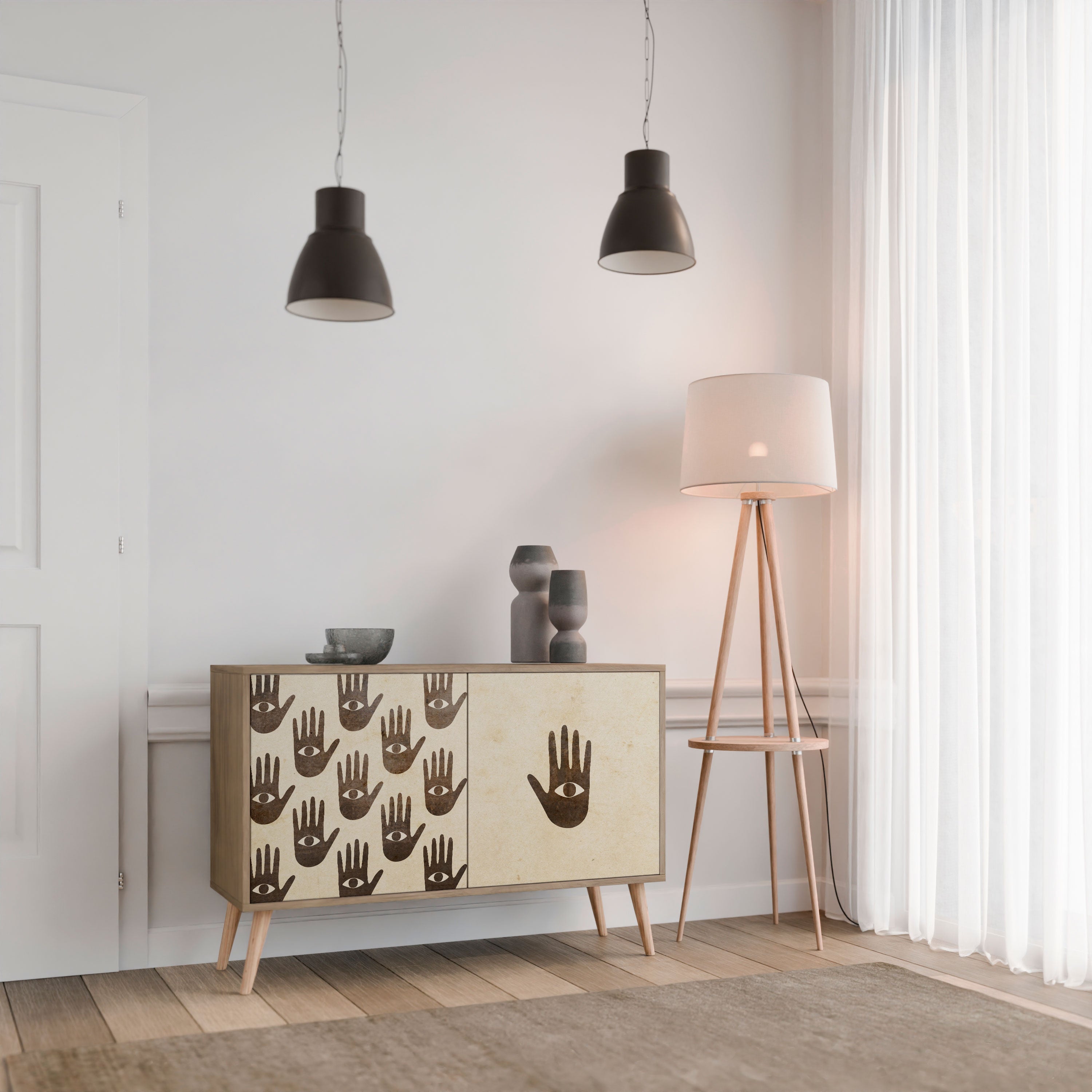 MEHR SEHEN 2-türiges Sideboard in Eichenoptik