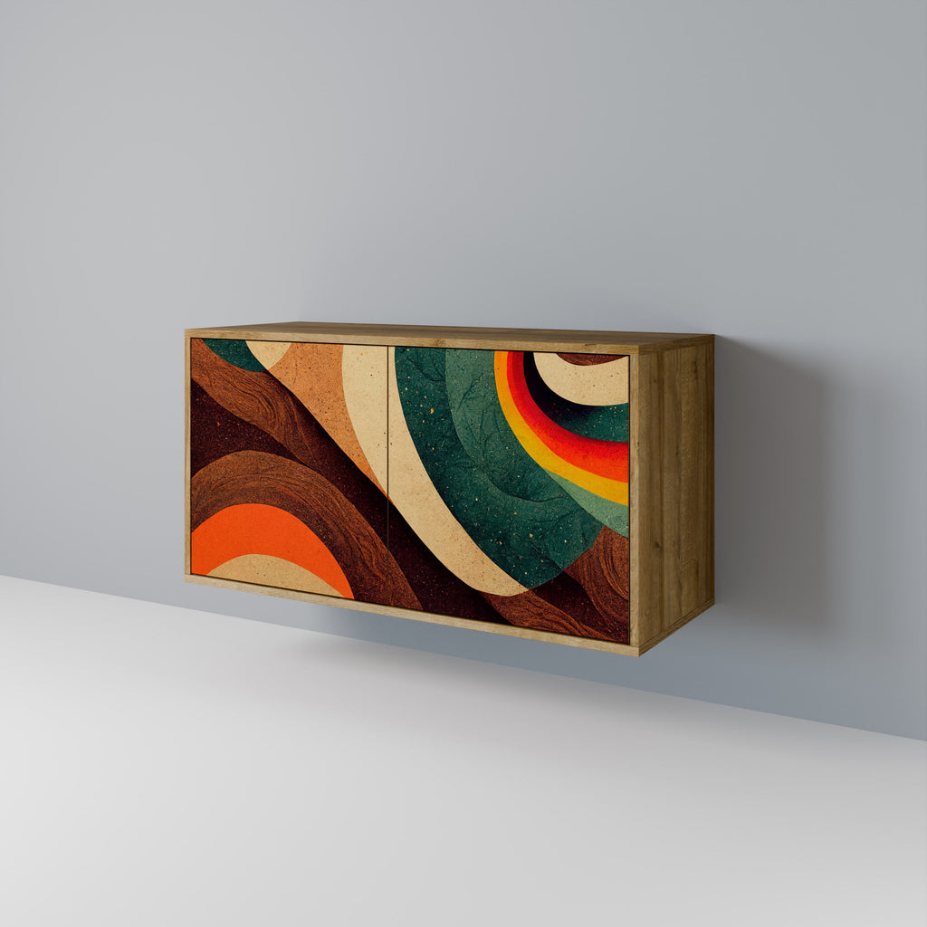 COLORFUL STRANDS Sideboard mit 2 Türen in Eichenoptik