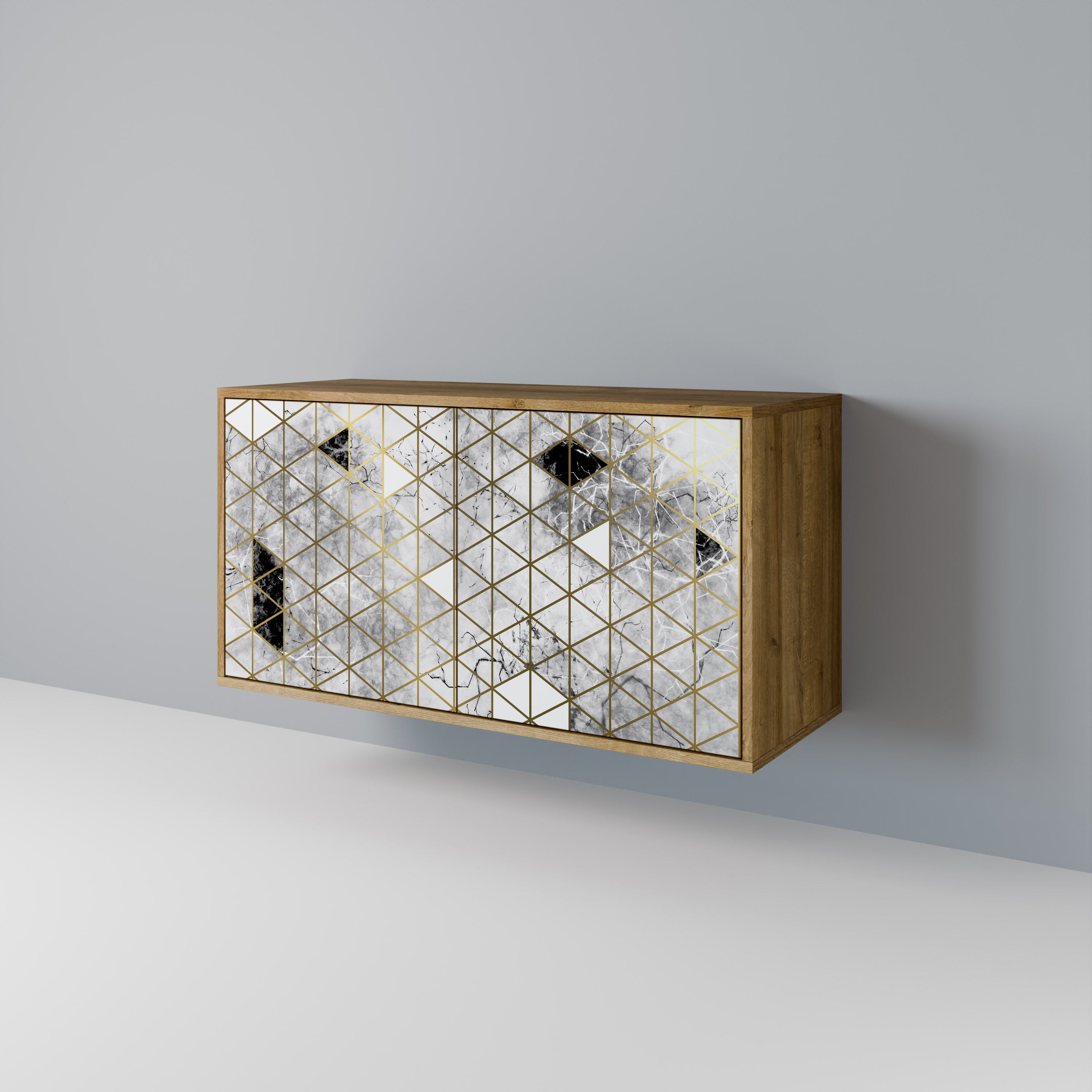 ASHEN ARIA Sideboard mit 2 Türen in Eichenoptik
