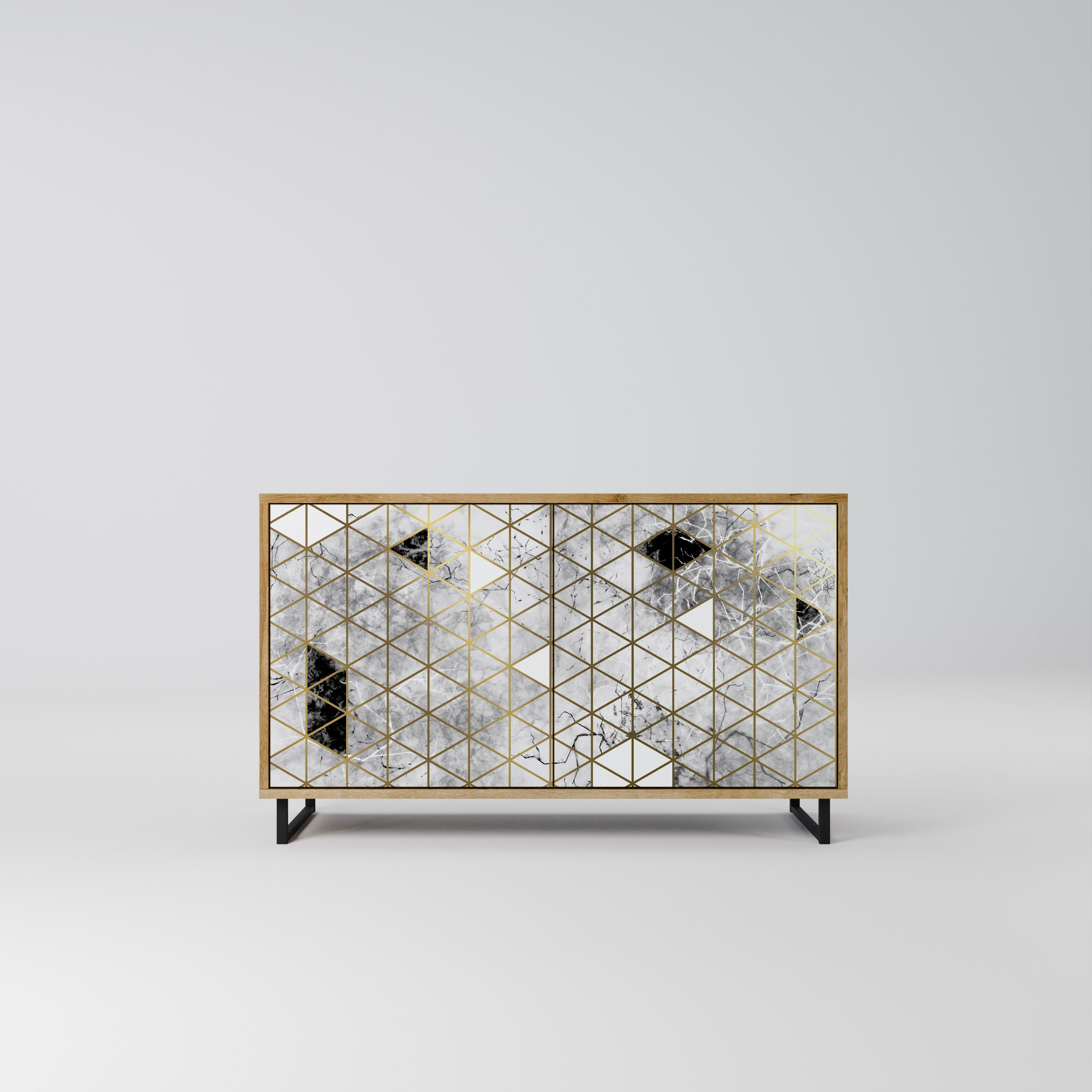 ASHEN ARIA Sideboard mit 2 Türen in Eichenoptik