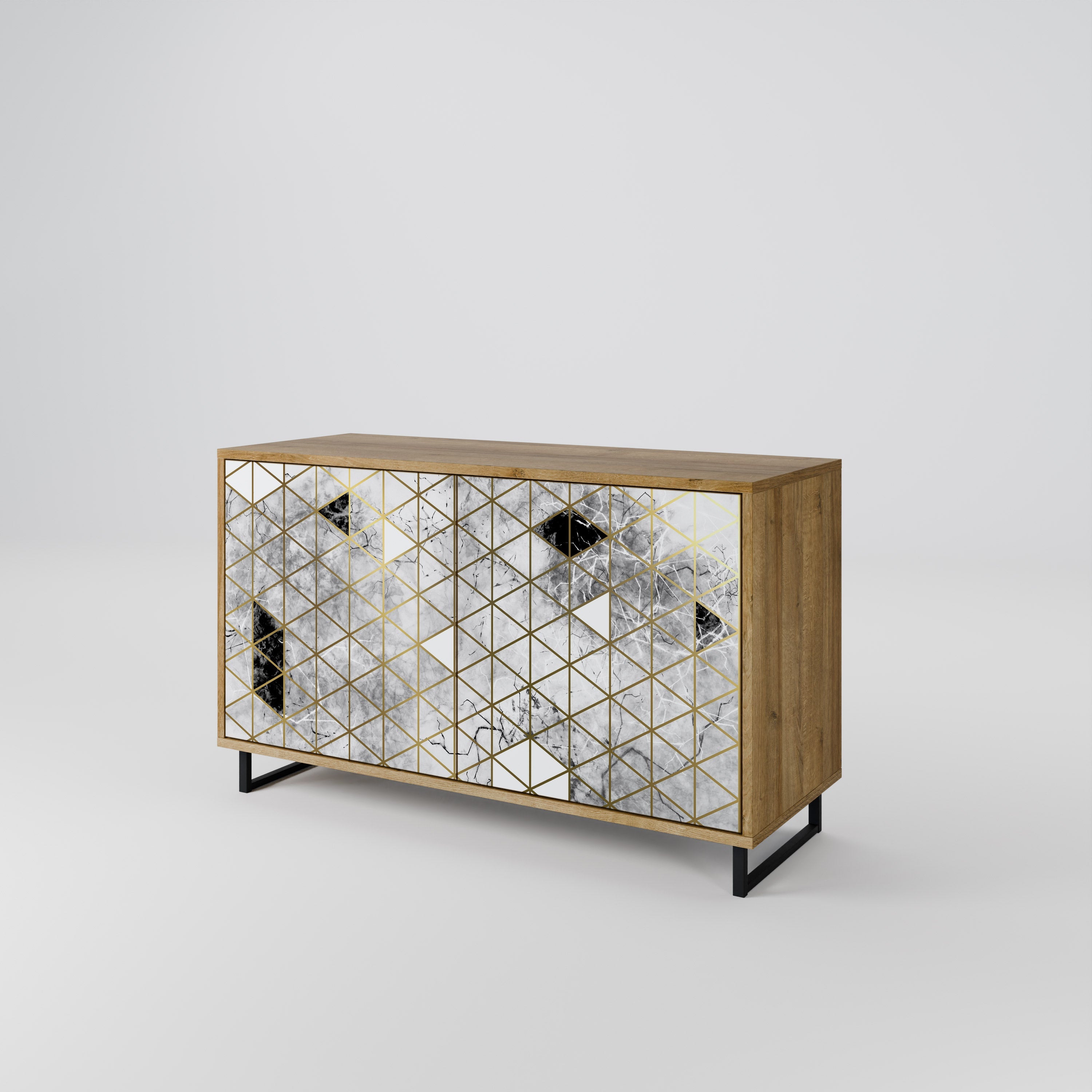 ASHEN ARIA Sideboard mit 2 Türen in Eichenoptik