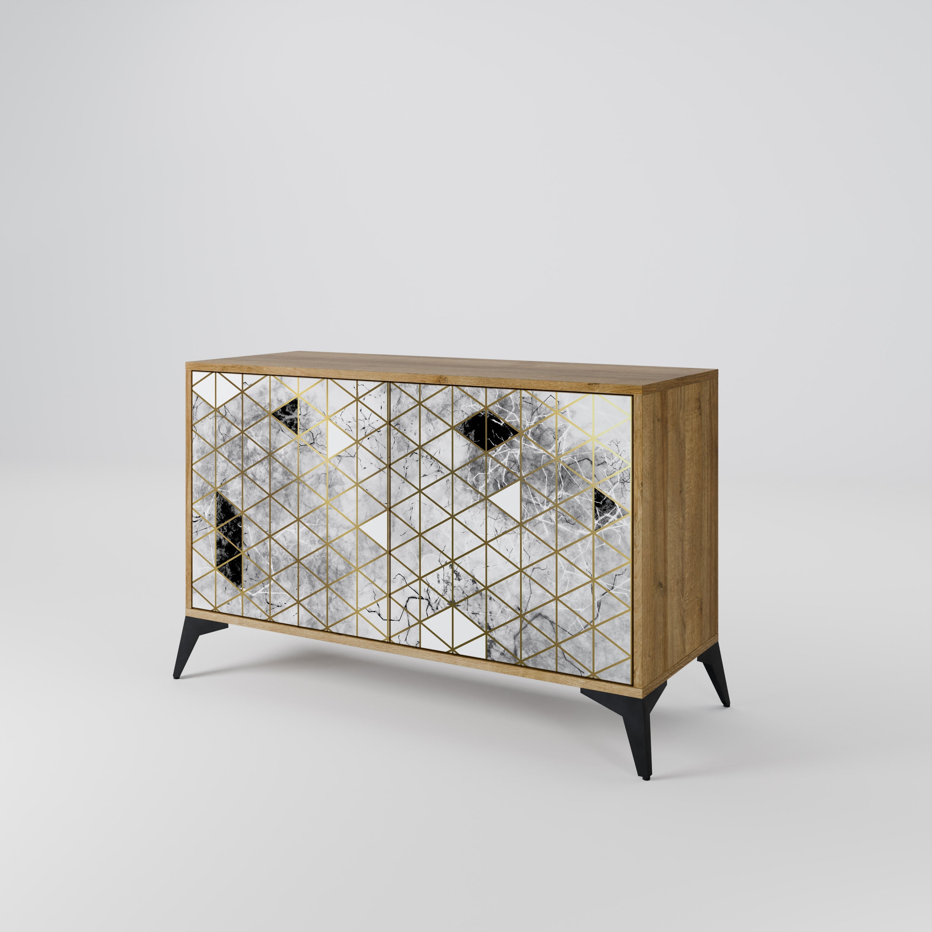 ASHEN ARIA Sideboard mit 2 Türen in Eichenoptik