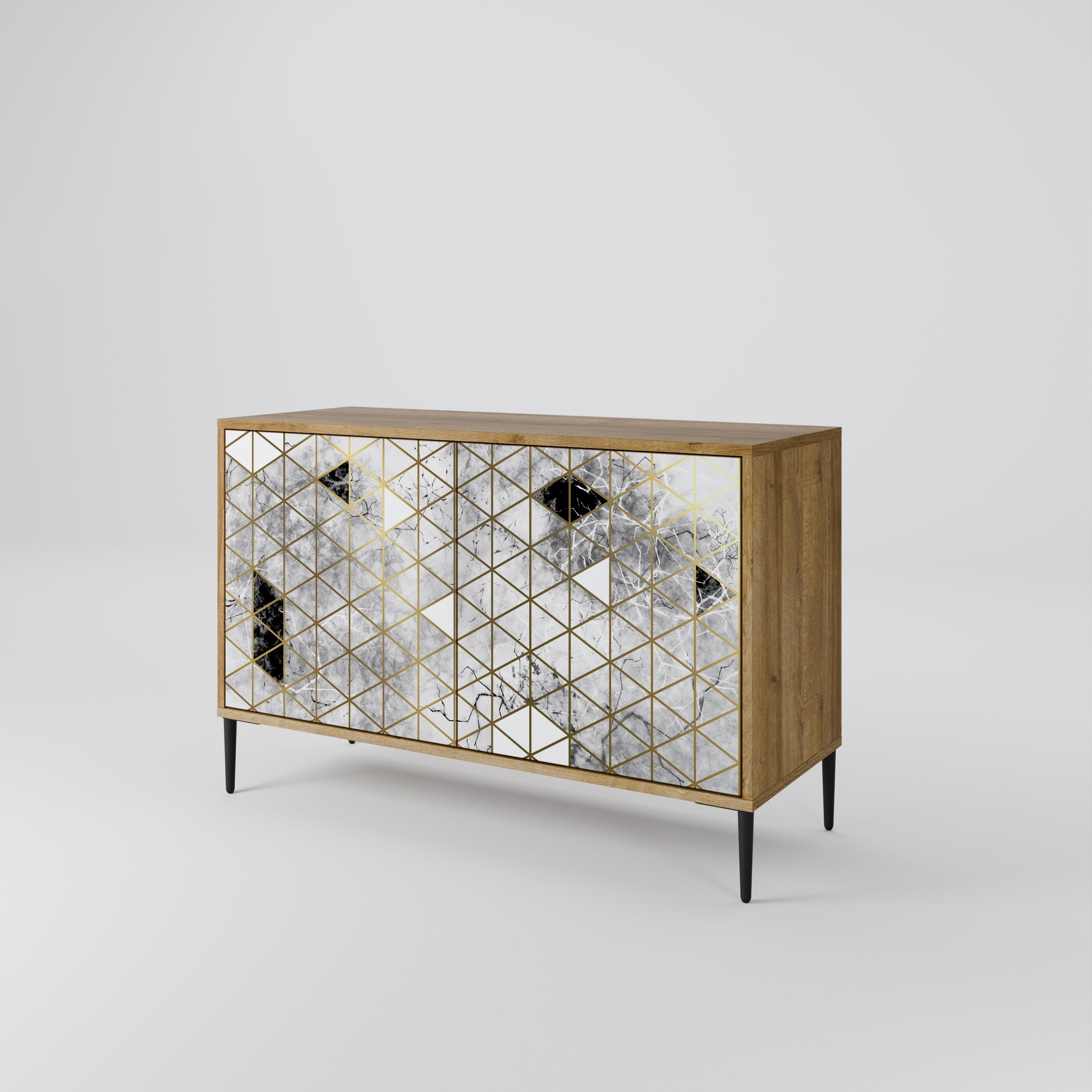 ASHEN ARIA Sideboard mit 2 Türen in Eichenoptik