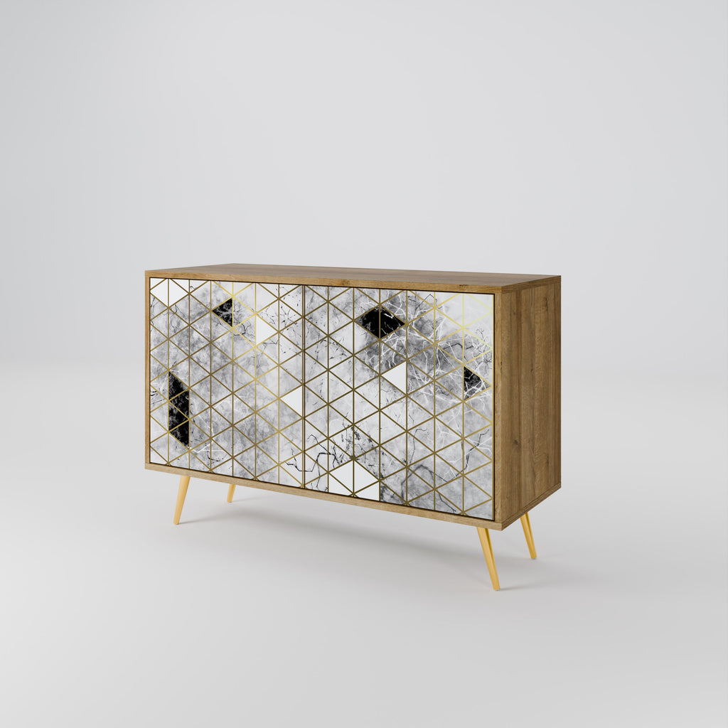 ASHEN ARIA Sideboard mit 2 Türen in Eichenoptik