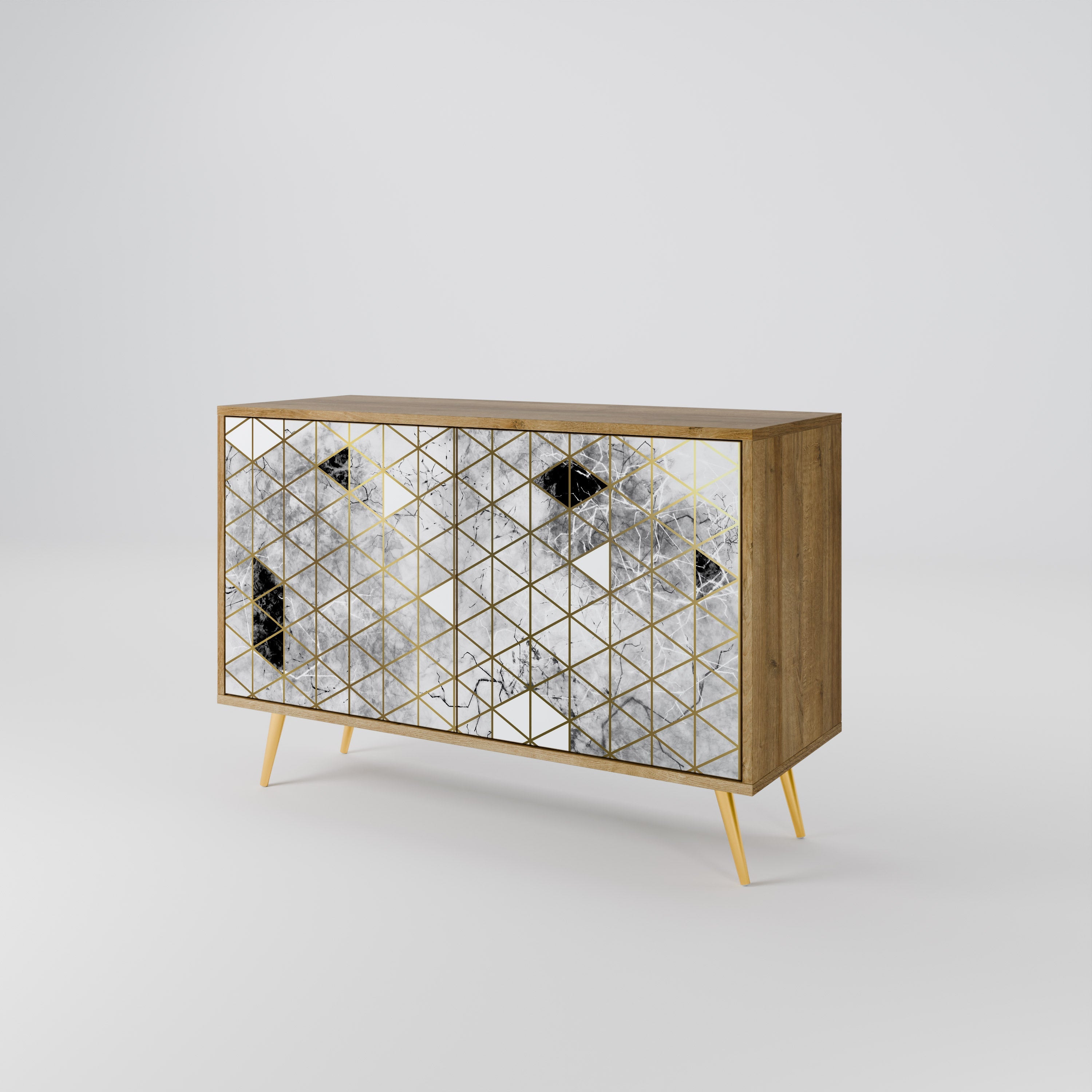 ASHEN ARIA Sideboard mit 2 Türen in Eichenoptik