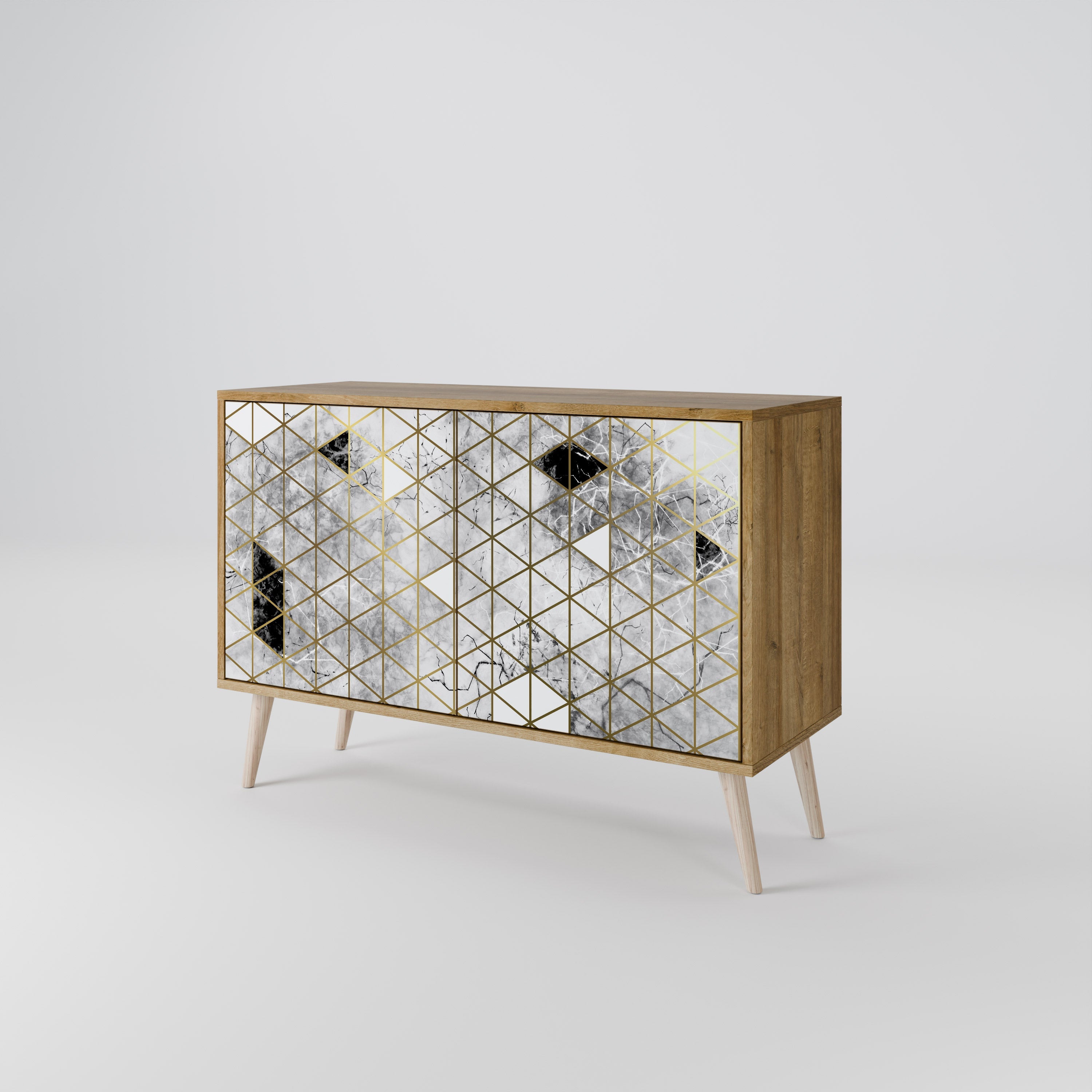 ASHEN ARIA Sideboard mit 2 Türen in Eichenoptik