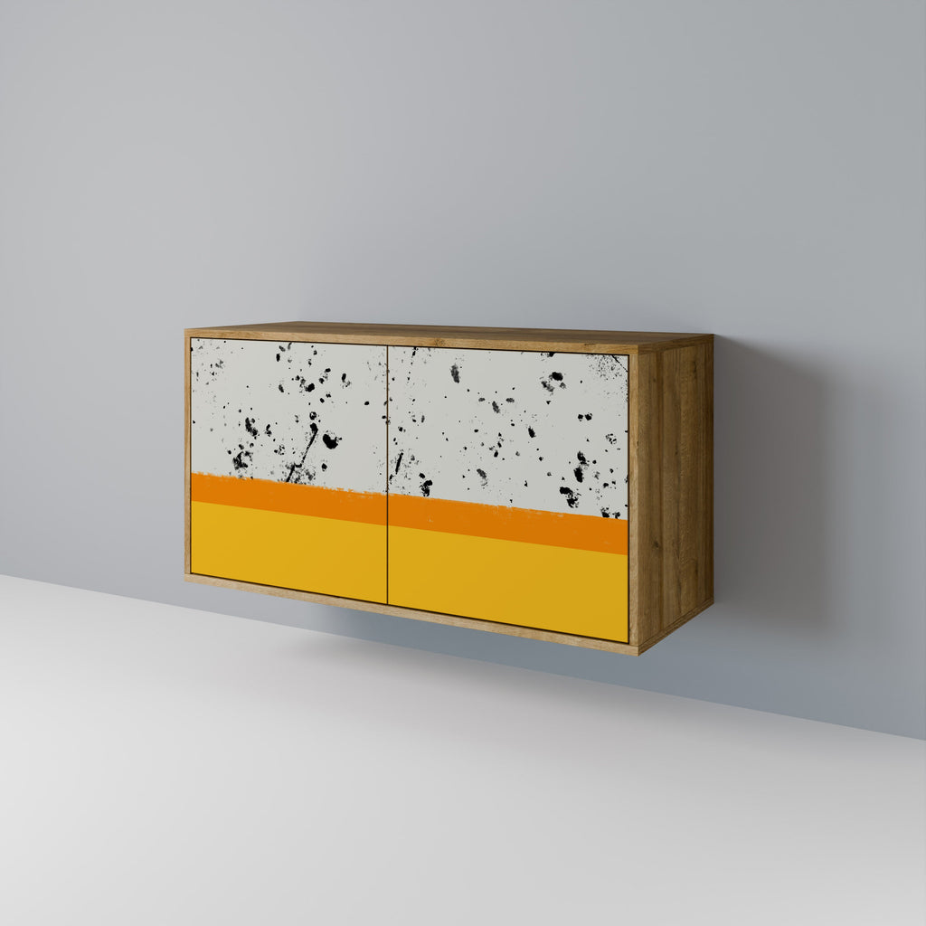 DYED BY ORANGE Sideboard mit 2 Türen in Eichenoptik