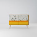 DYED BY ORANGE Sideboard mit 2 Türen in Eiche-Optik