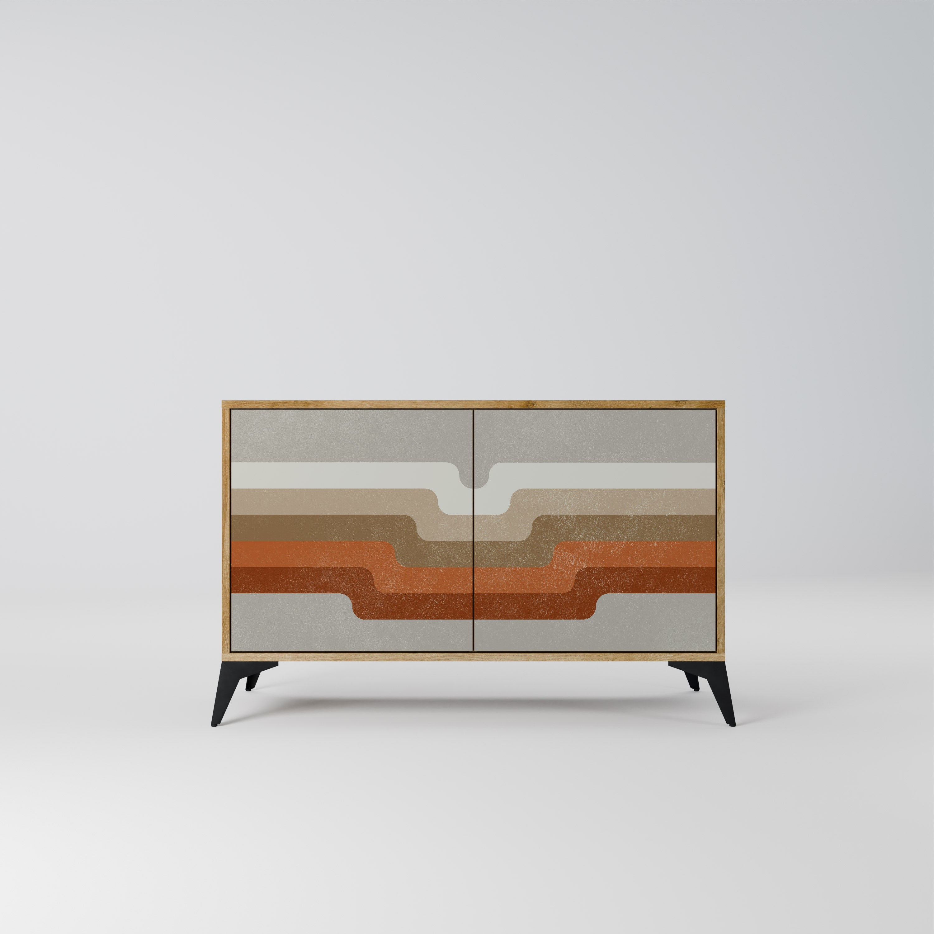 PECULIAR TRAIL Sideboard mit 2 Türen in Eichenoptik