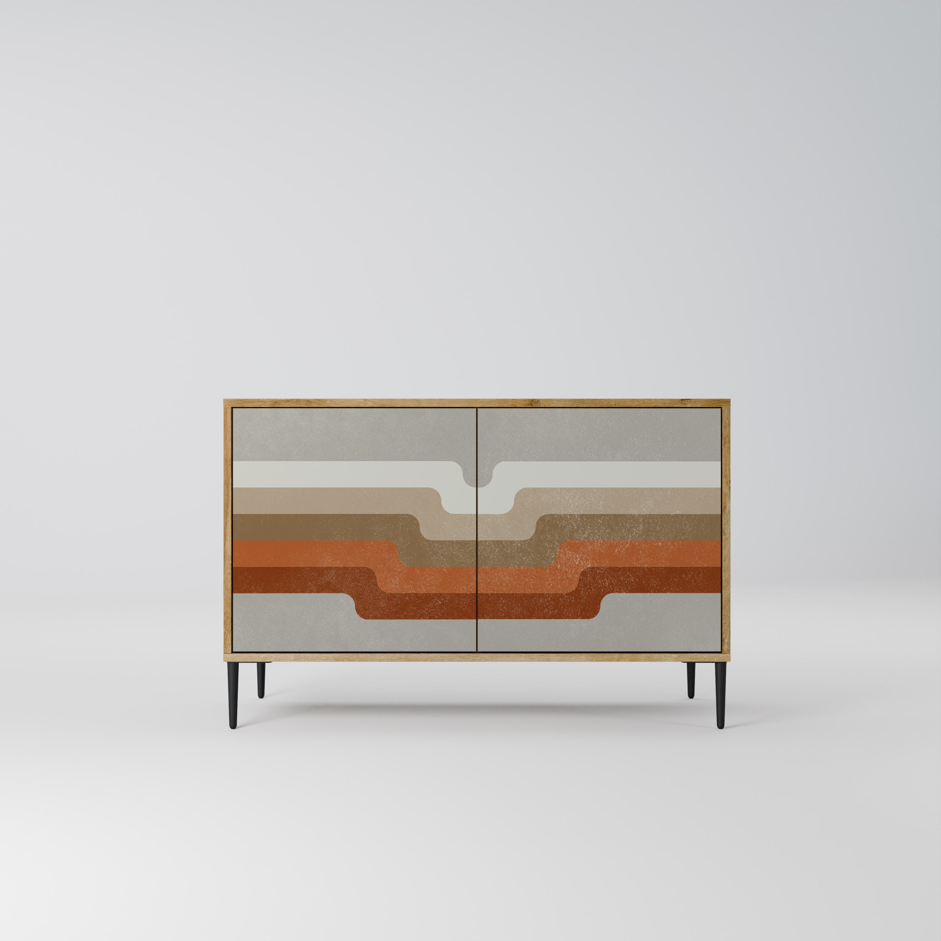 PECULIAR TRAIL Sideboard mit 2 Türen in Eichenoptik
