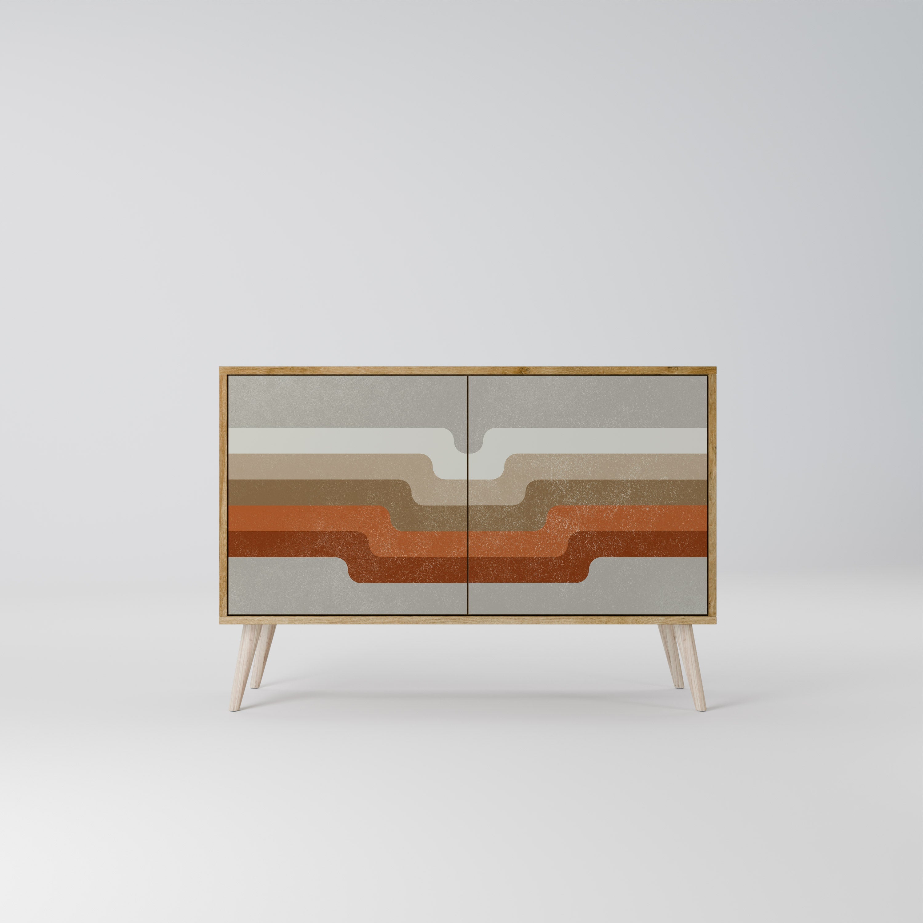 PECULIAR TRAIL Sideboard mit 2 Türen in Eichenoptik