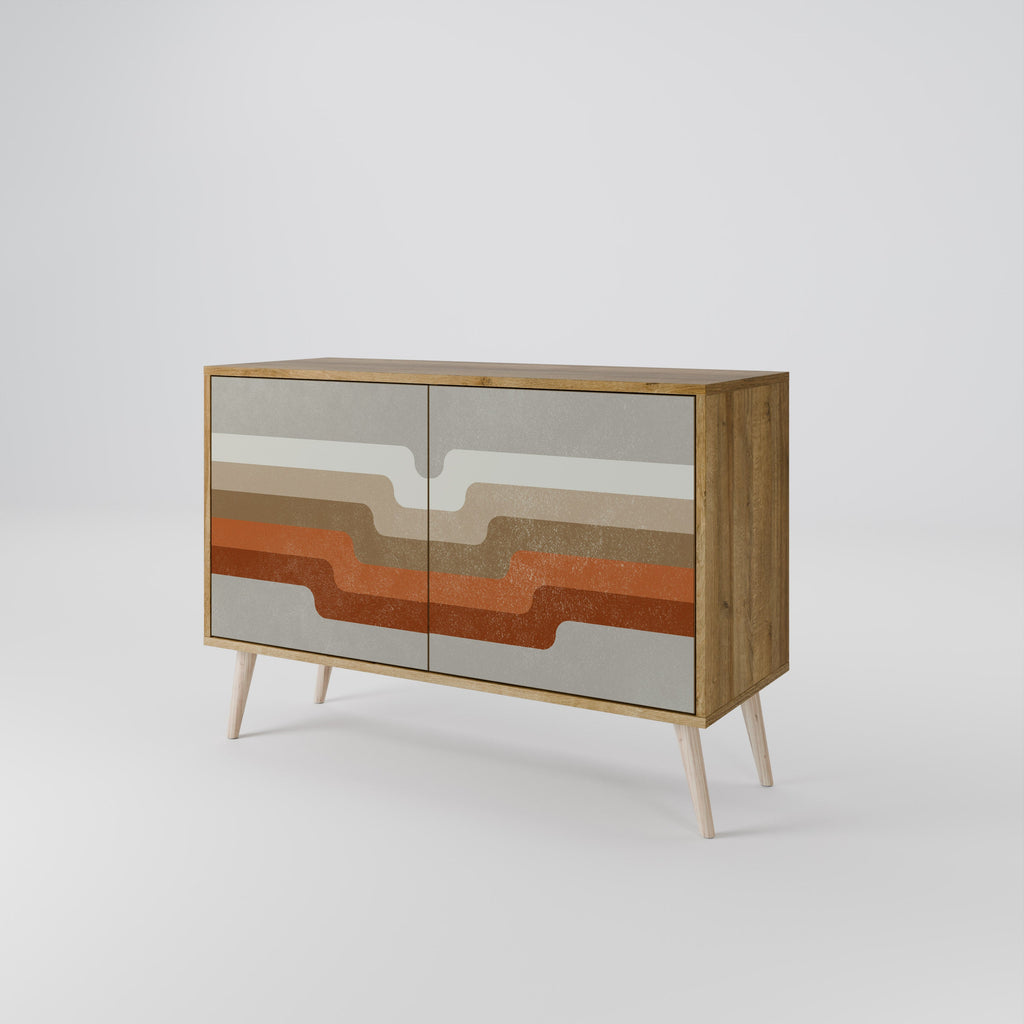 PECULIAR TRAIL Sideboard mit 2 Türen in Eichenoptik