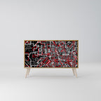 BROKEN LINES Sideboard mit 2 Türen in Eiche-Optik