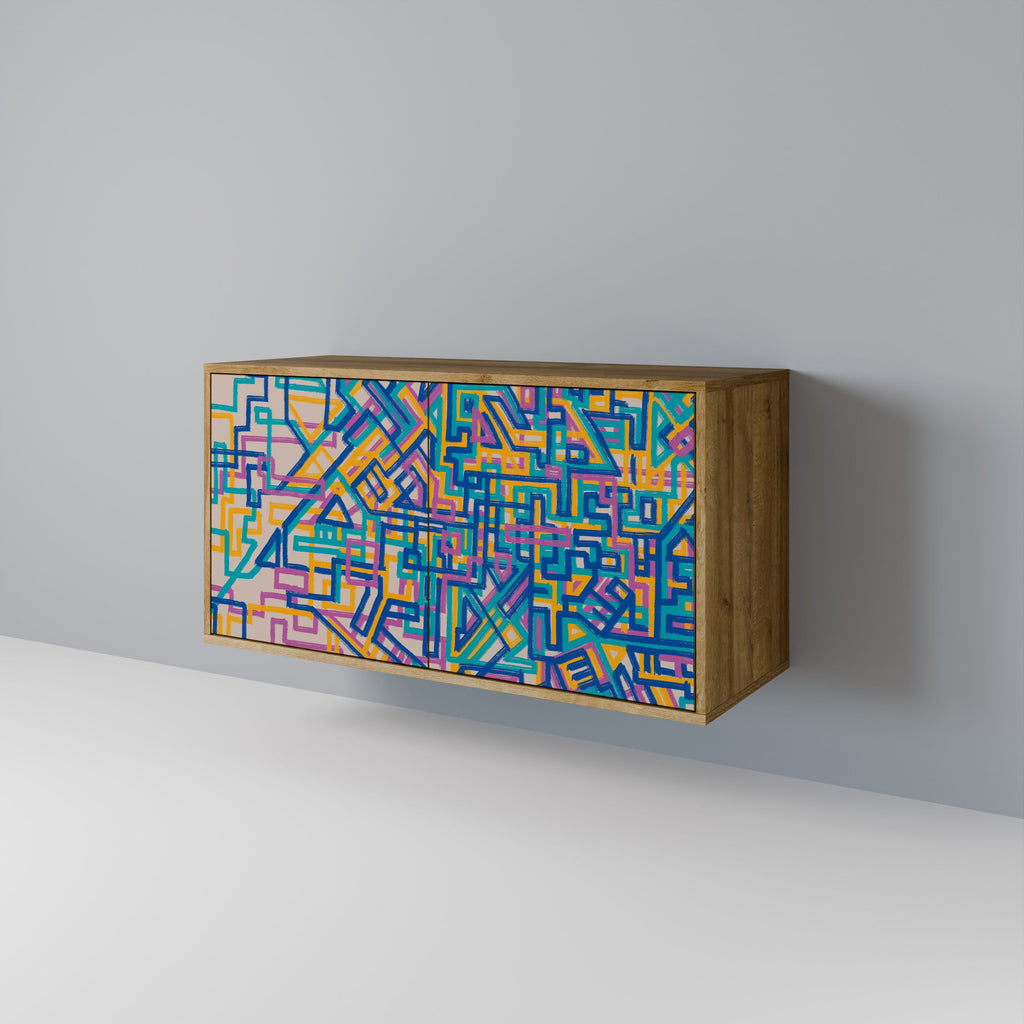 MEMORIES MAP Sideboard mit 2 Türen in Eichenoptik