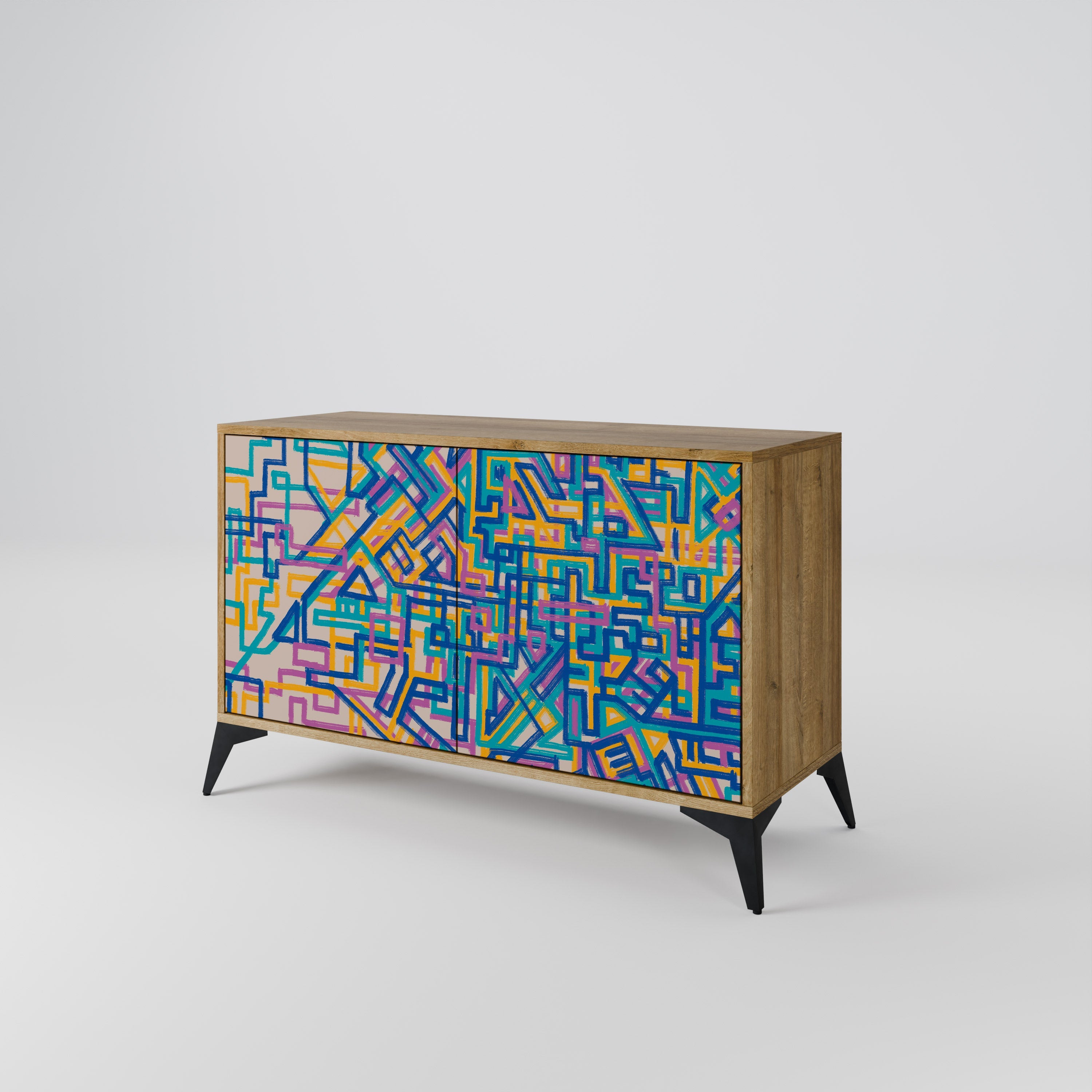 MEMORIES MAP Sideboard mit 2 Türen in Eichenoptik