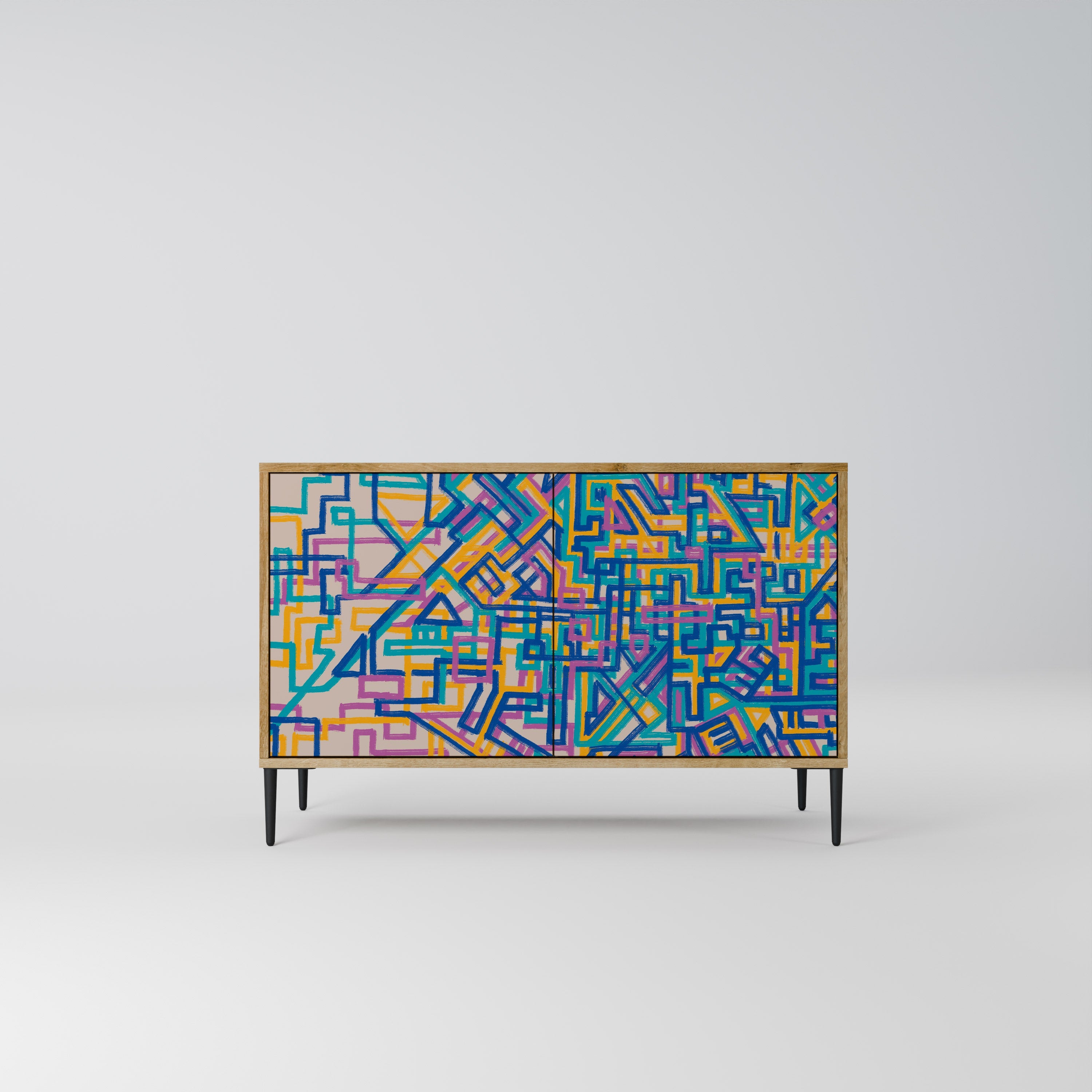 MEMORIES MAP Sideboard mit 2 Türen in Eichenoptik