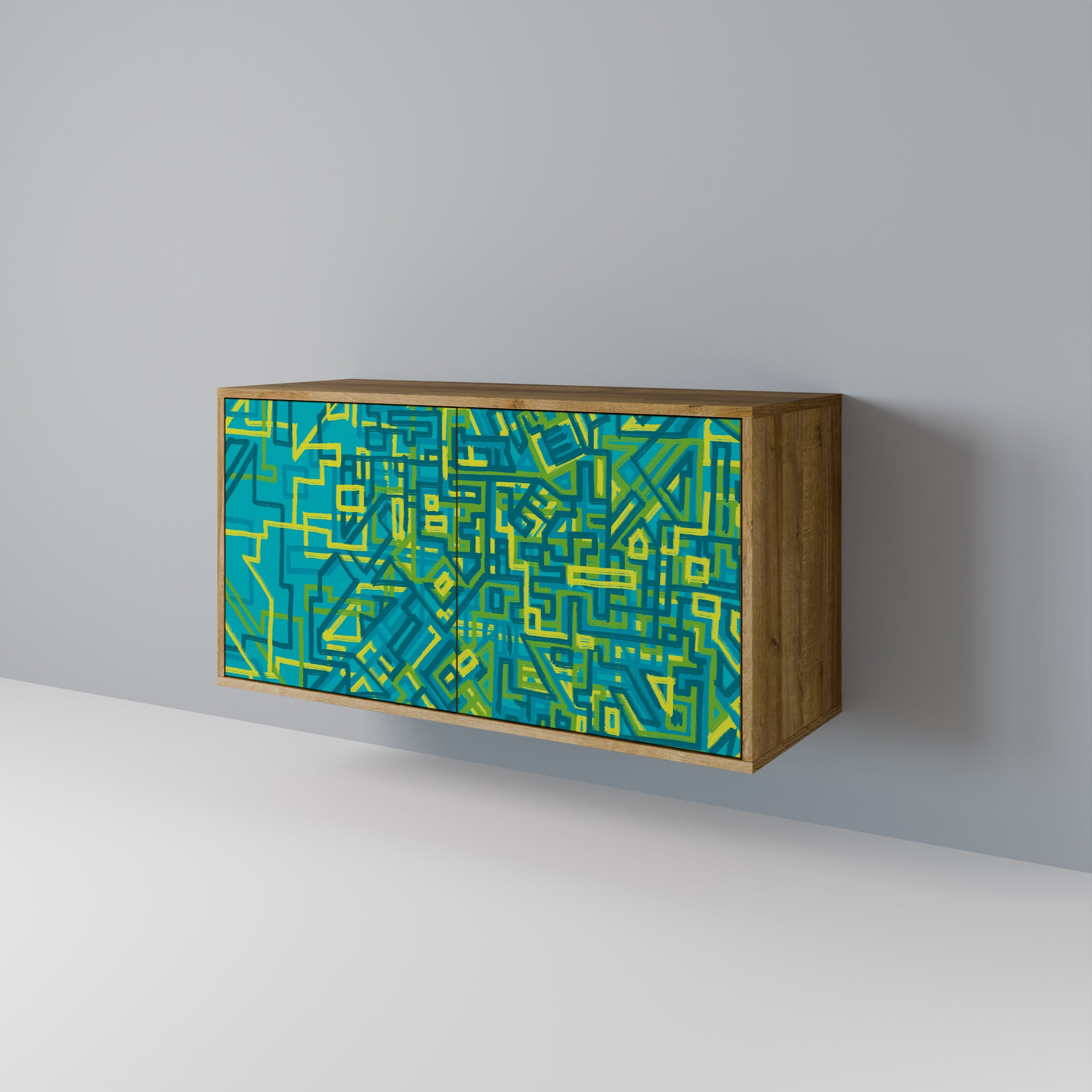 NOSTALGIC MEMORIES Sideboard mit 2 Türen in Eichenoptik